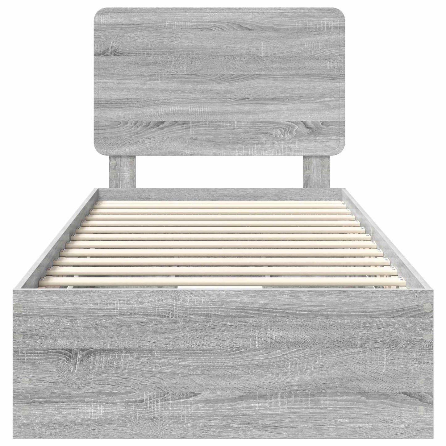 vidaXL Σκελετός Κρεβατιού Γκρίζο Σονομα 75 x 190 cm Μηχανήματος Ξύλο