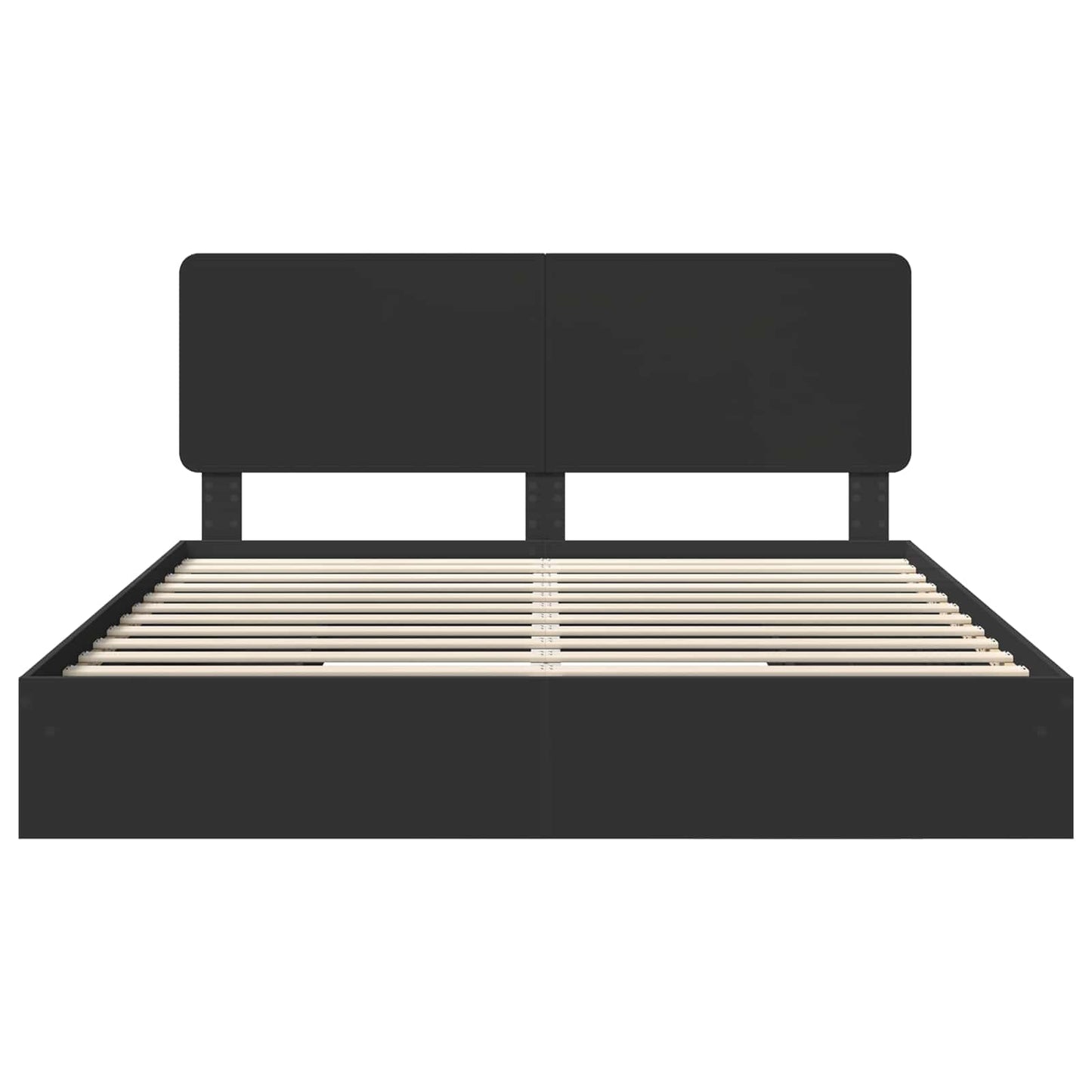 vidaXL Κρεβάτι Αποθήκης Μαύρο 200 x 200 cm Επεξεργασμένο ξύλο