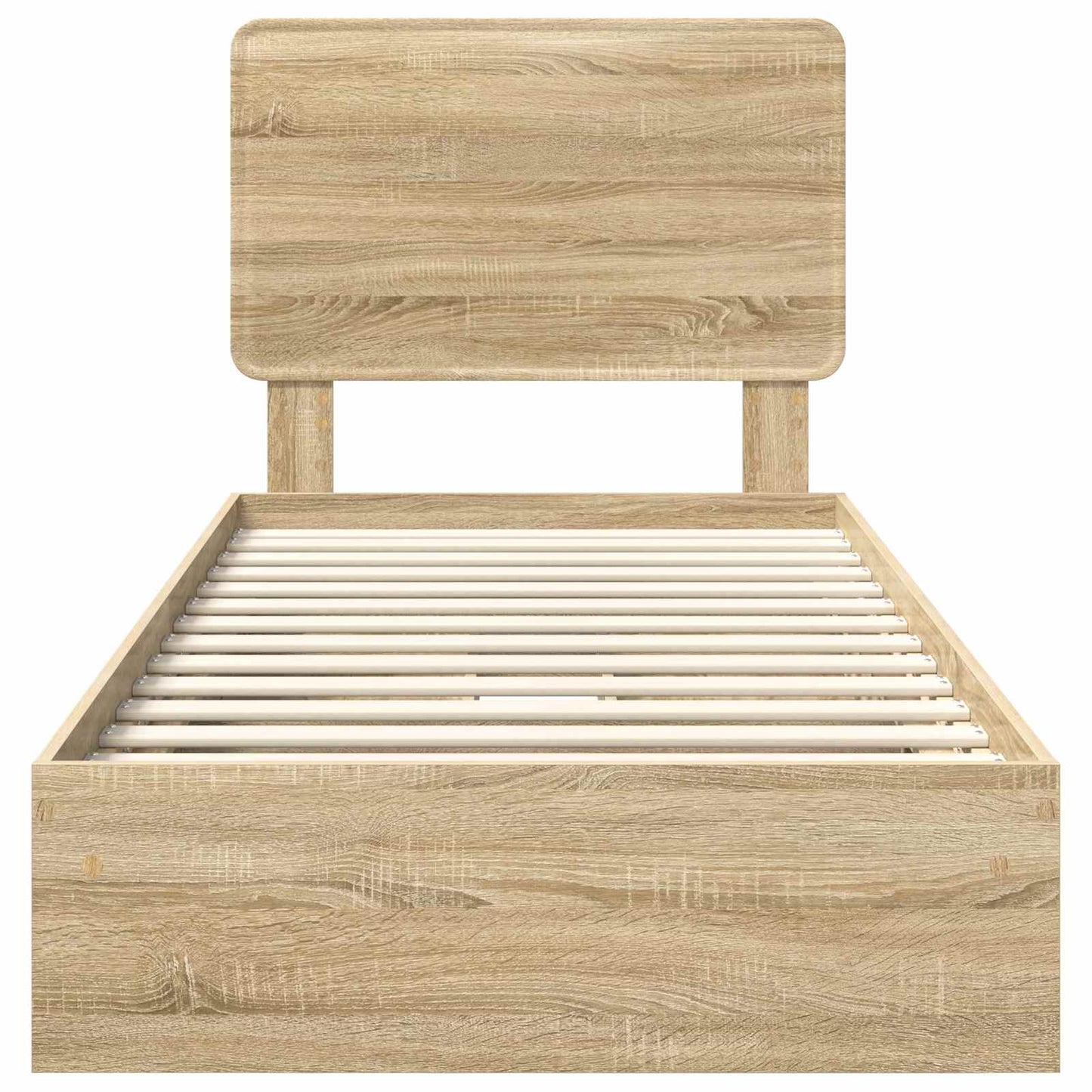 vidaXL Κρεβάτι Αποθήκης Δρύς Sonoma 90 x 190 cm Επεξεργασμένο ξύλο