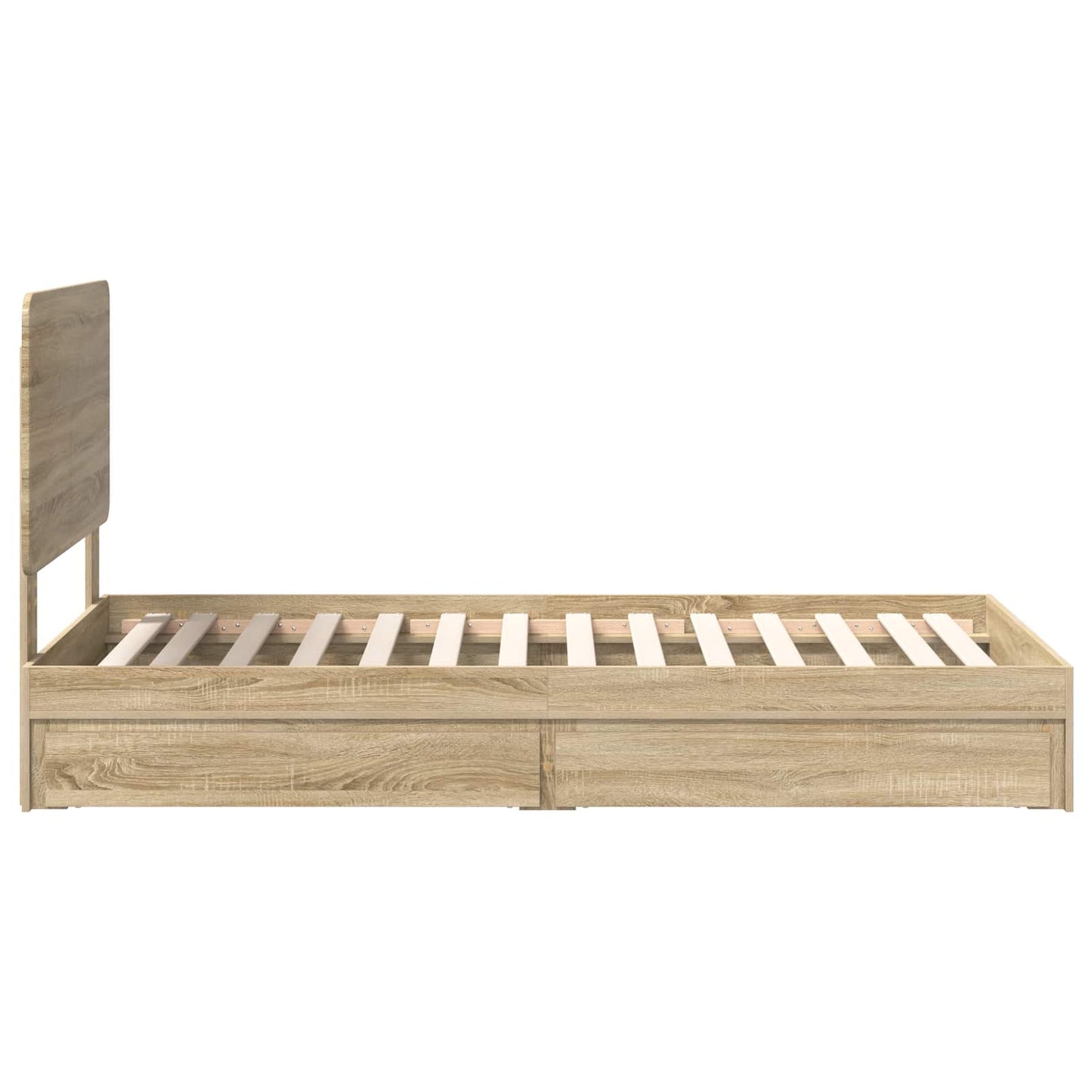 vidaXL Κρεβάτι Αποθήκης Δρύς Sonoma 90 x 190 cm Επεξεργασμένο ξύλο