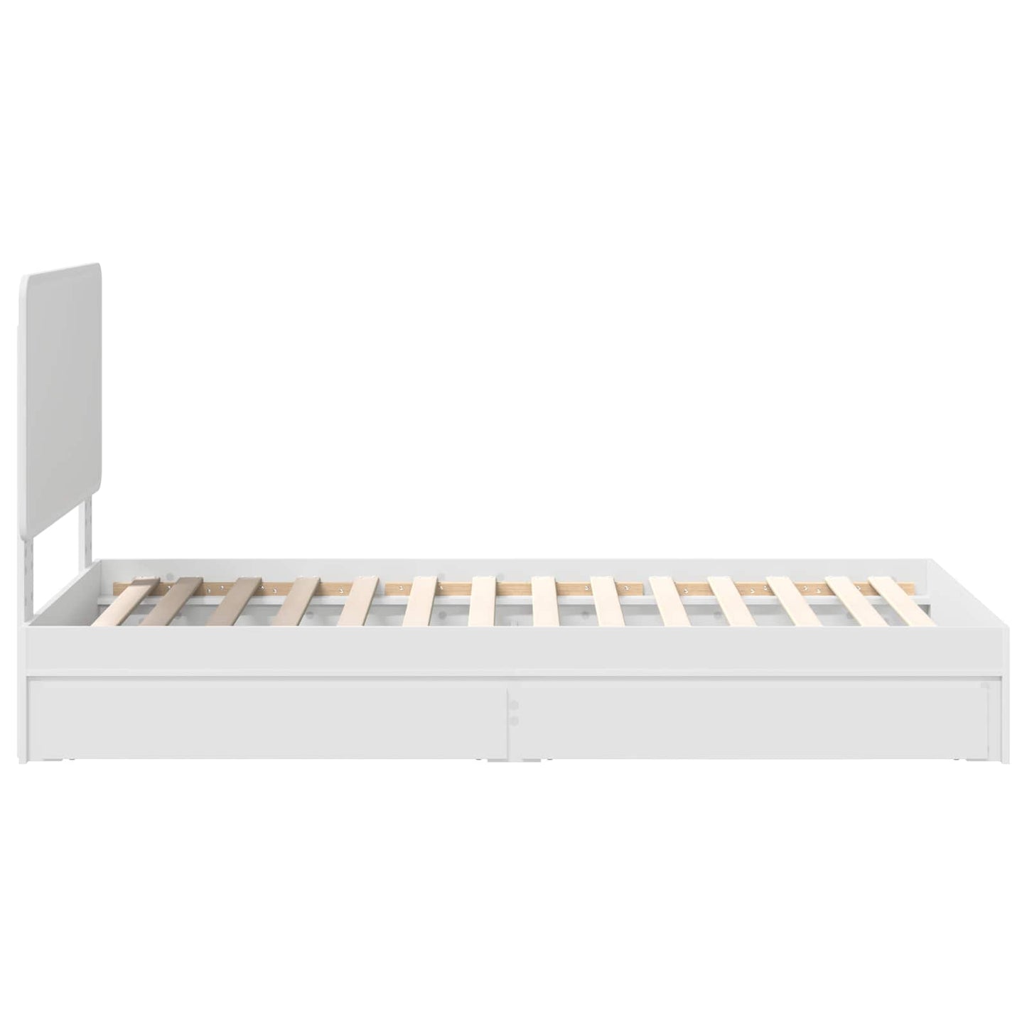 vidaXL Κρεβάτι Αποθήκης Λευκό 75 x 190 cm Επεξεργασμένο ξύλο