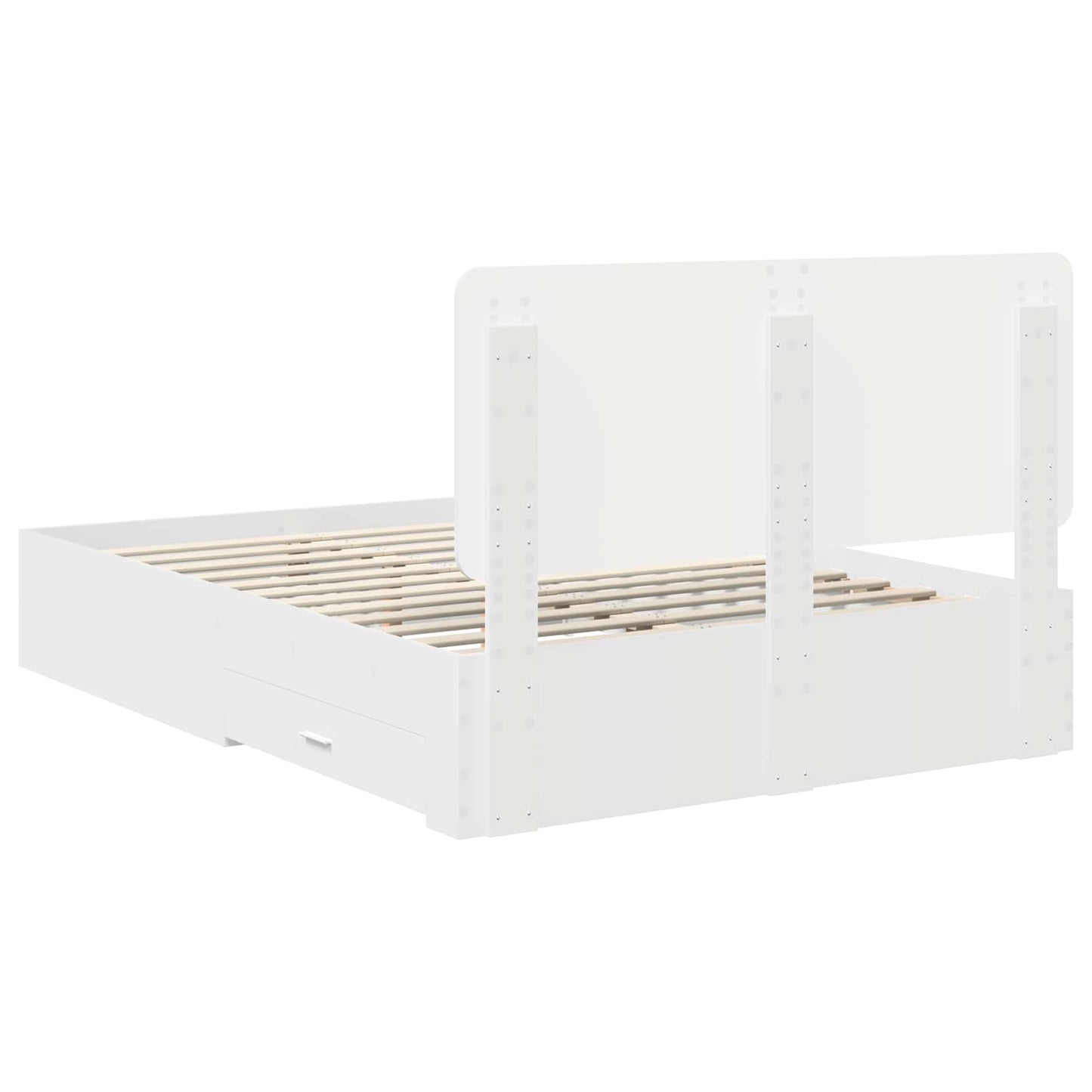vidaXL Σκελετός Κρεβατιού Λευκό 140 x 200 cm Επεξεργασμένο ξύλο