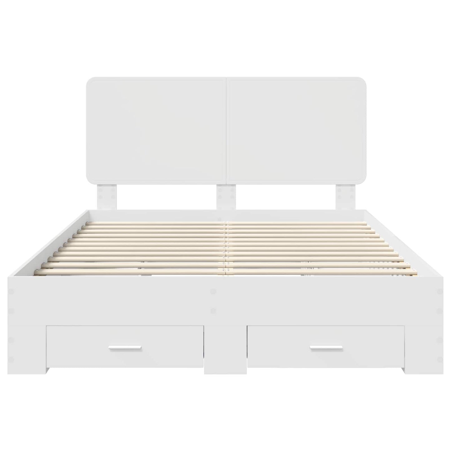 vidaXL Σκελετός Κρεβατιού Λευκό 140 x 200 cm Επεξεργασμένο ξύλο