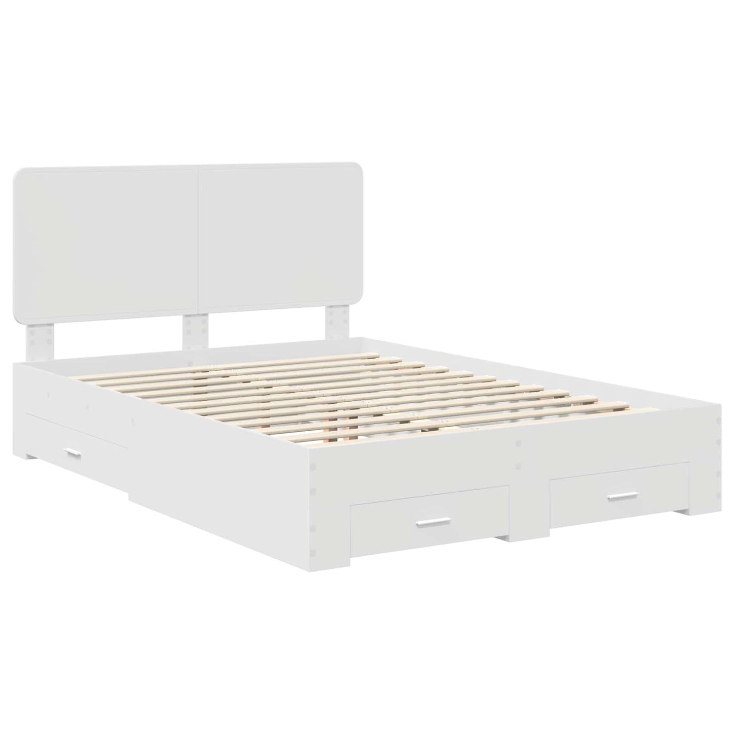 vidaXL Σκελετός Κρεβατιού Λευκό 140 x 190 cm Επεξεργασμένο ξύλο