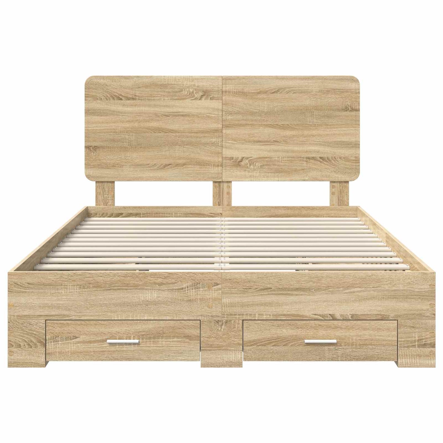 vidaXL Σκελετός Κρεβατιού Δρύς Sonoma 140 x 190 cm Επεξεργασμένο ξύλο