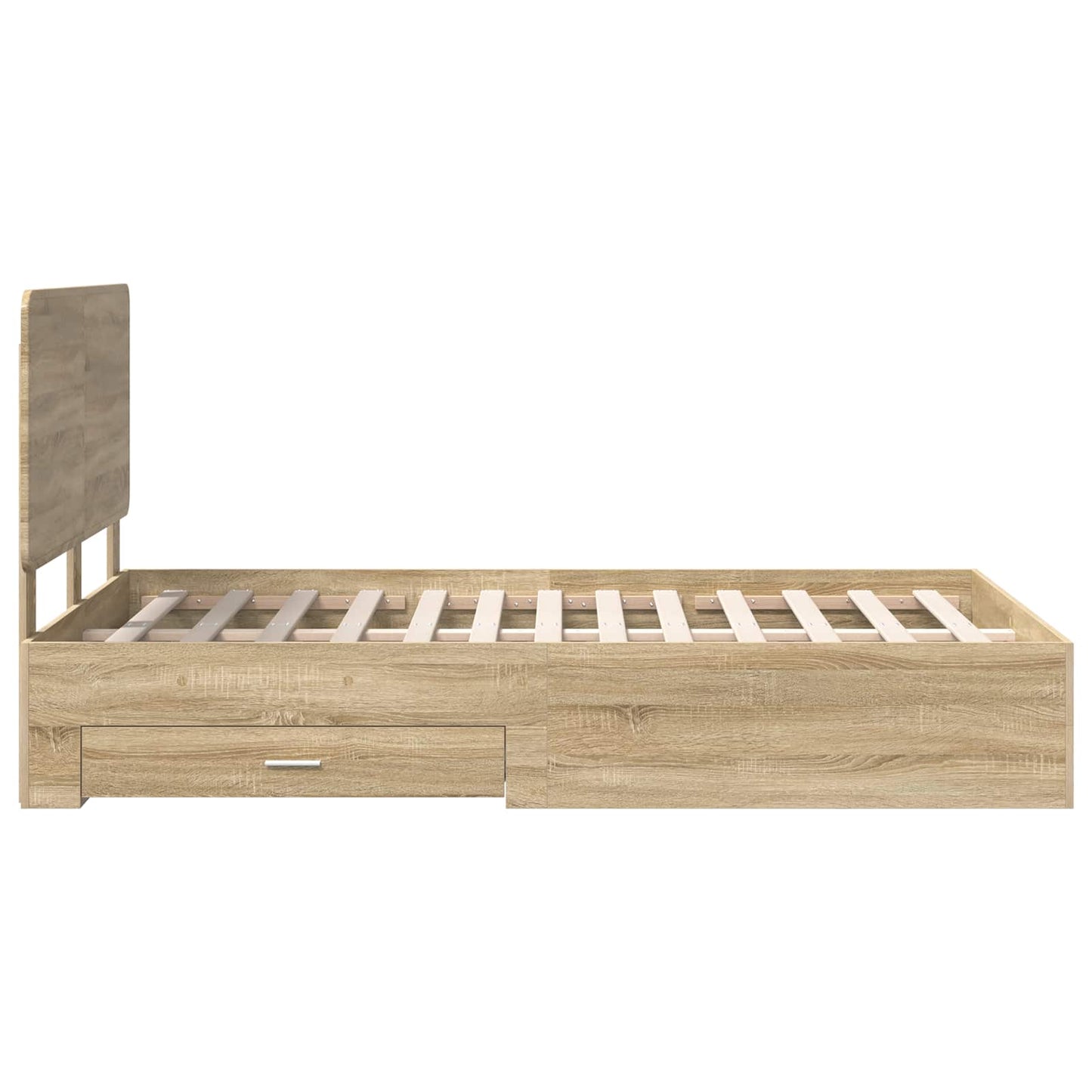 vidaXL Σκελετός Κρεβατιού Δρύς Sonoma 135 x 190 cm Επεξεργασμένο ξύλο