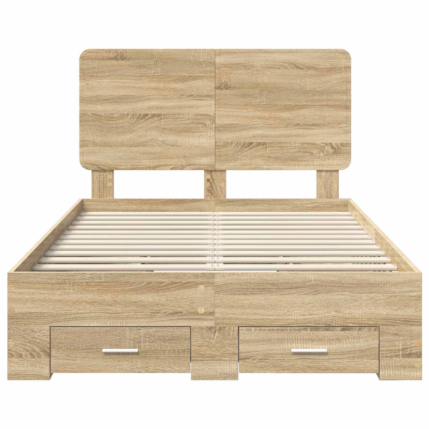 vidaXL Σκελετός Κρεβατιού Δρύς Sonoma 120 x 200 cm Επεξεργασμένο ξύλο