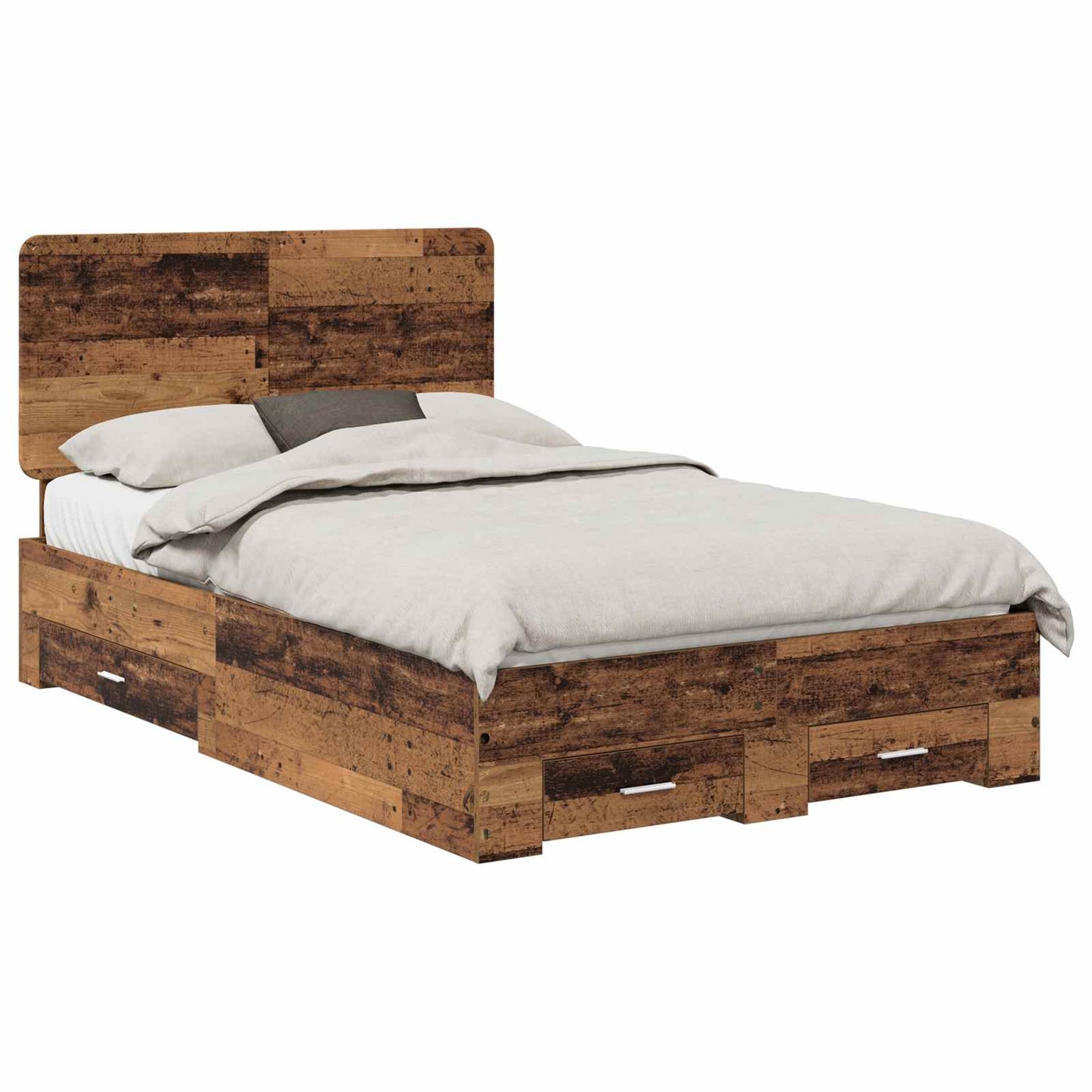 vidaXL Σκελετός Κρεβατιού Παλιό ξύλο 120 x 190 cm Επεξεργασμένο ξύλο