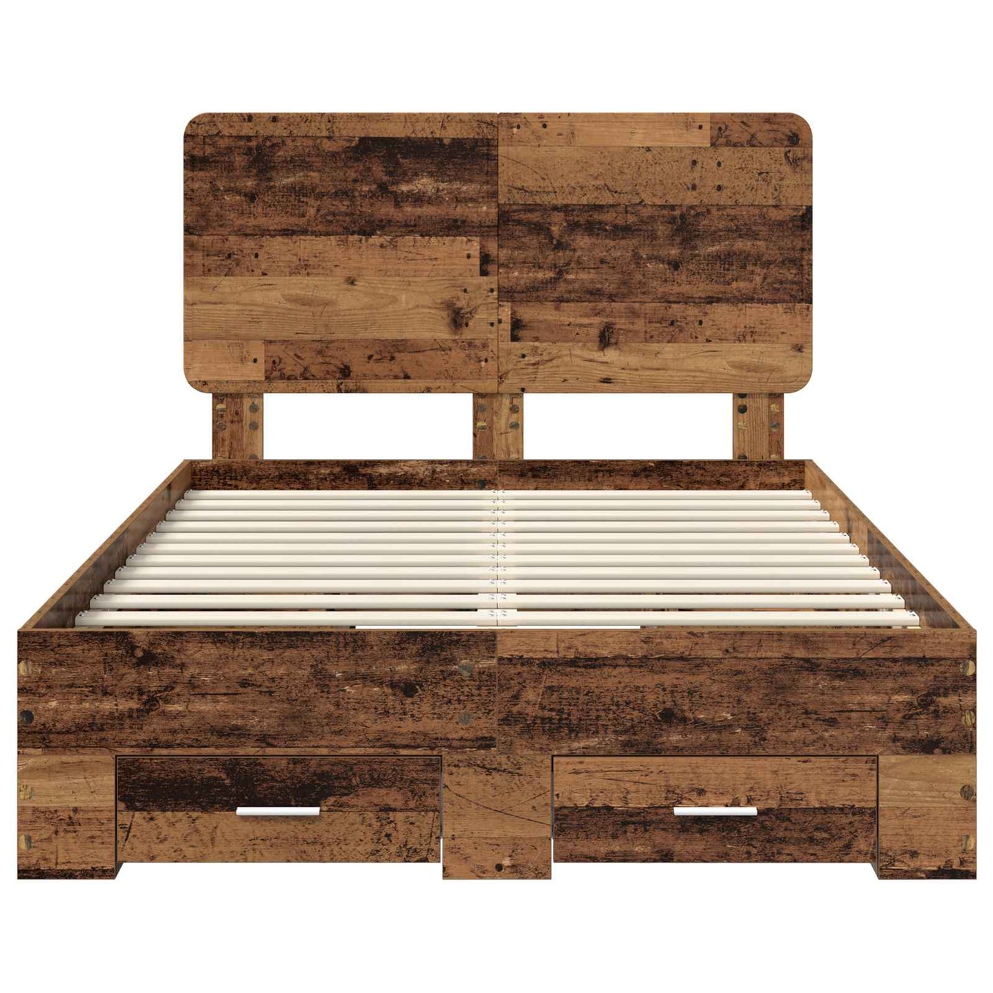 vidaXL Σκελετός Κρεβατιού Παλιό ξύλο 120 x 190 cm Επεξεργασμένο ξύλο