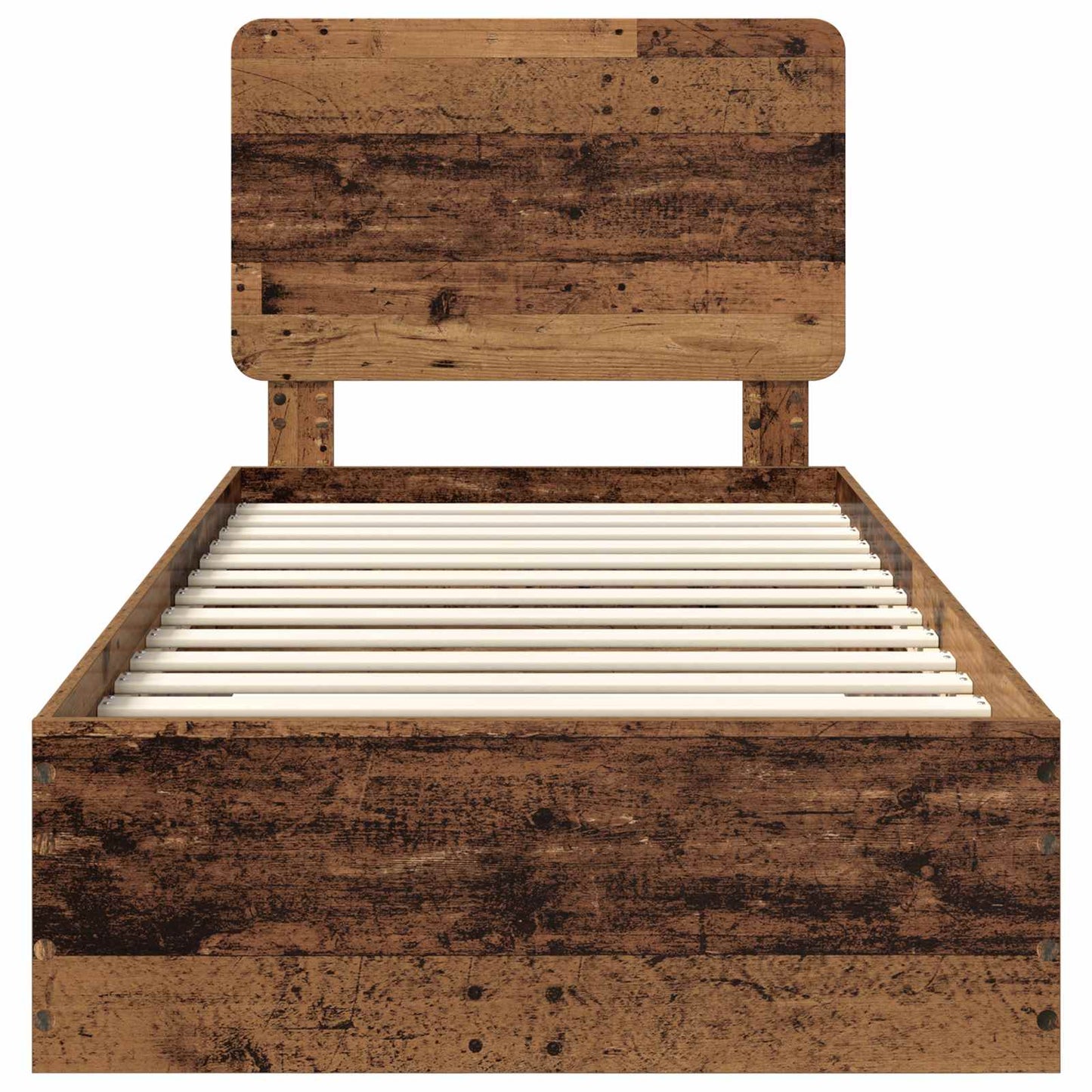 vidaXL Σκελετός Κρεβατιού Παλιό ξύλο 90 x 200 cm Επεξεργασμένο ξύλο