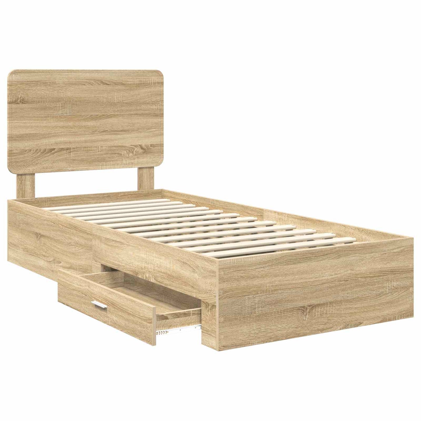 vidaXL Σκελετός Κρεβατιού Δρύς Sonoma 90 x 190 cm Επεξεργασμένο ξύλο