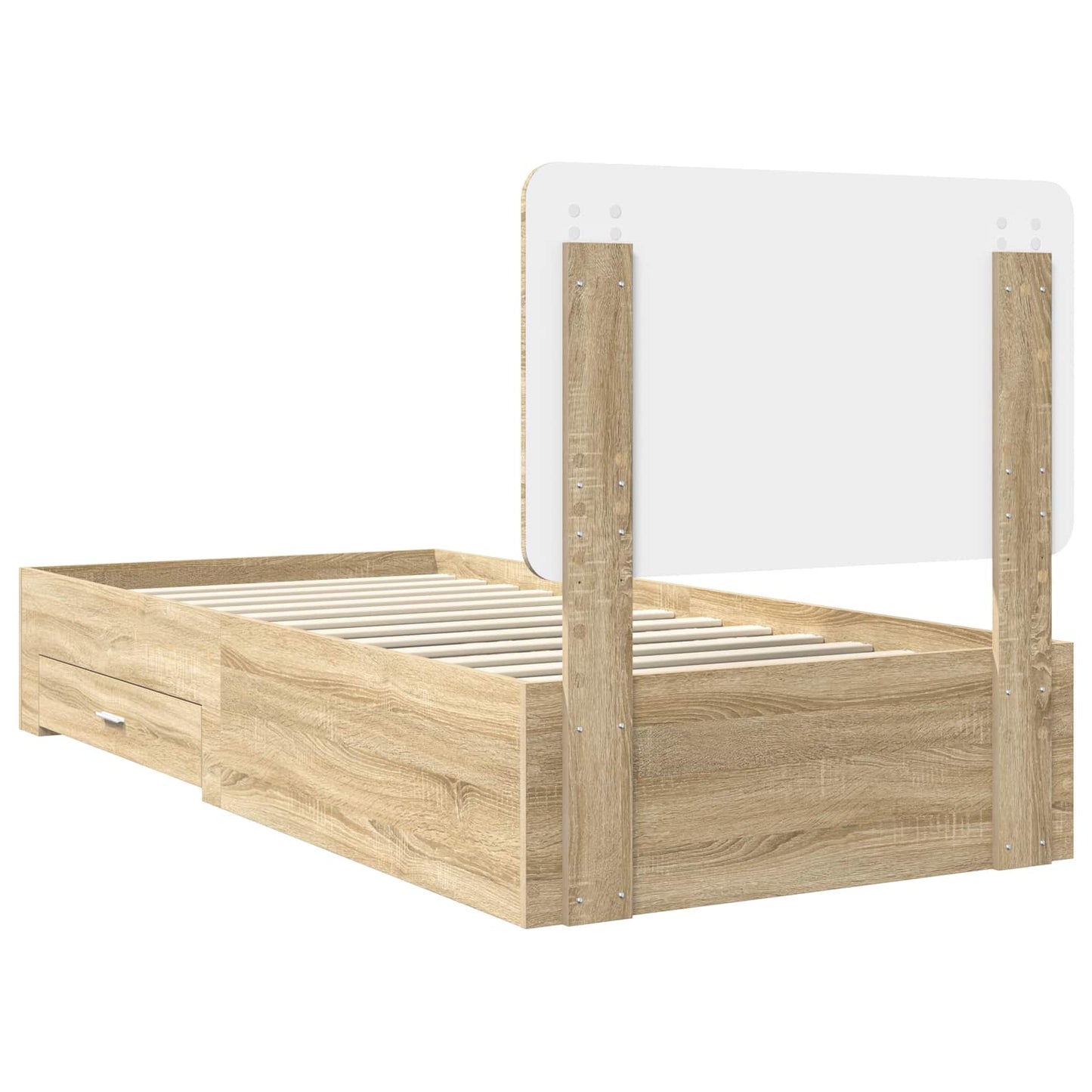 vidaXL Σκελετός Κρεβατιού Δρύς Sonoma 90 x 190 cm Επεξεργασμένο ξύλο