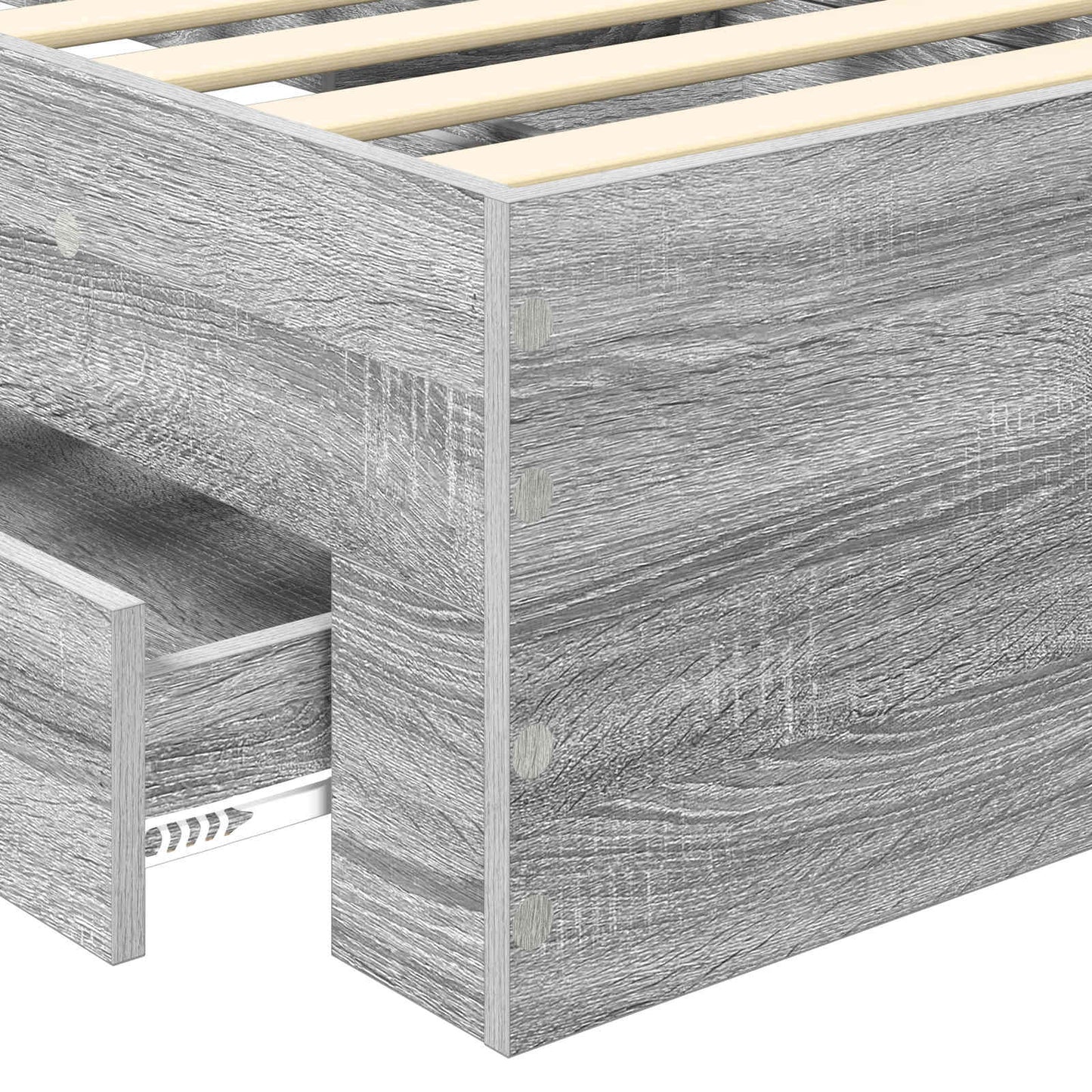 vidaXL Σκελετός Κρεβατιού Γκρίζο Σονομα 90 x 190 cm Επεξεργασμένο ξύλο