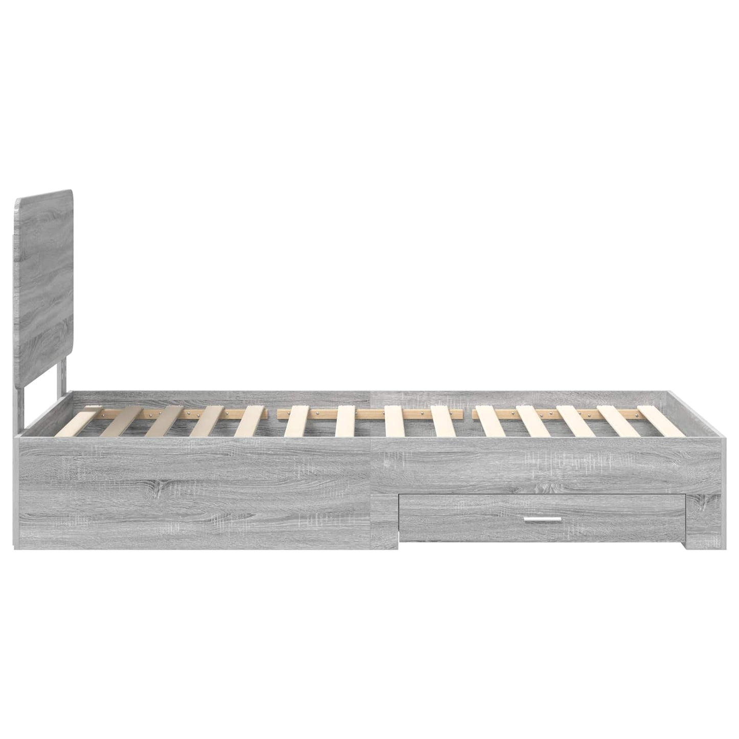 vidaXL Σκελετός Κρεβατιού Γκρίζο Σονομα 90 x 190 cm Επεξεργασμένο ξύλο