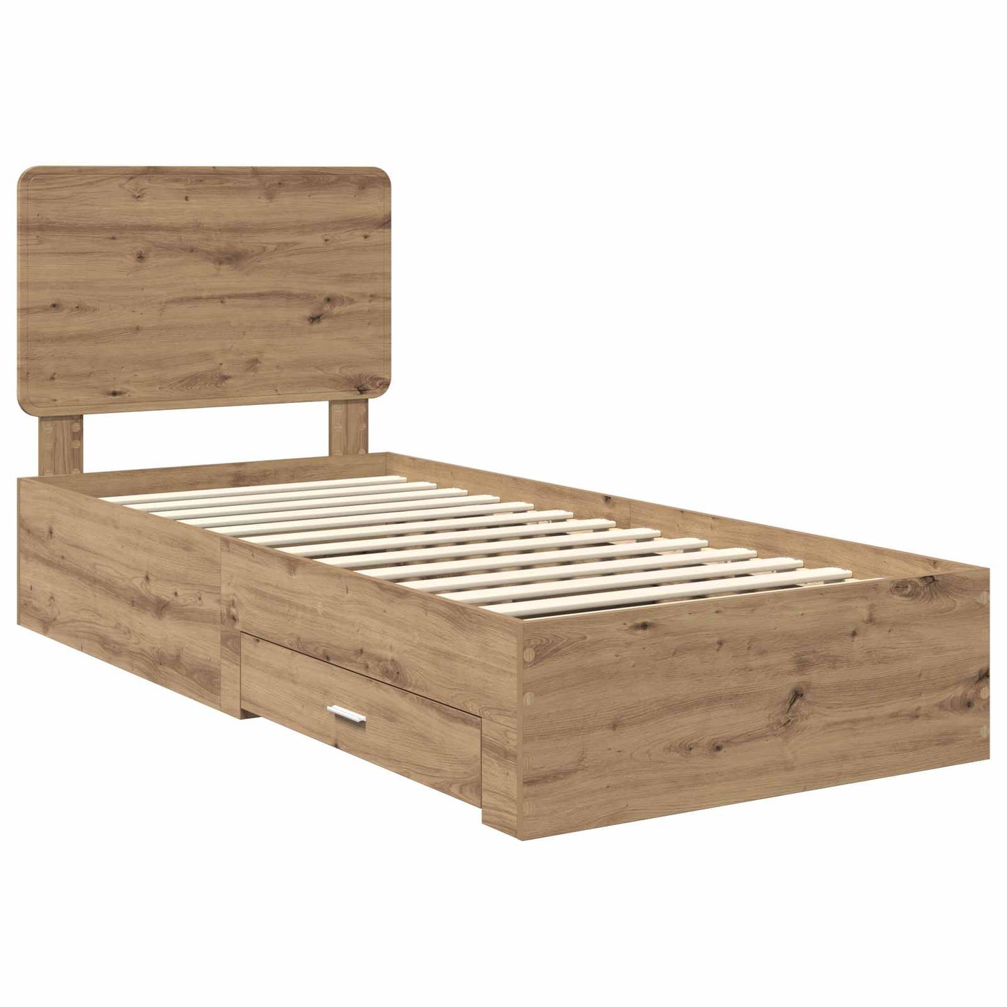 vidaXL Σκελετός Κρεβατιού Artisan Oak 90 x 190 cm Επεξεργασμένο ξύλο