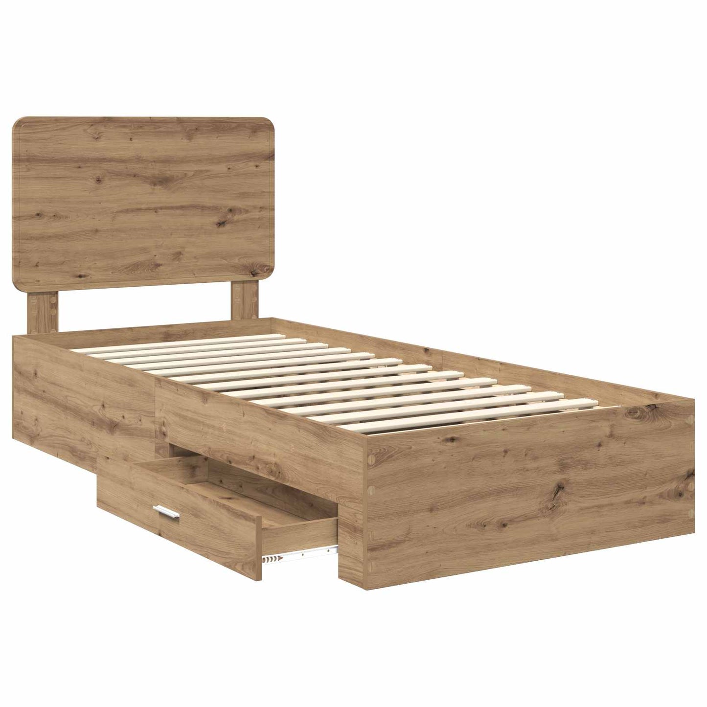 vidaXL Σκελετός Κρεβατιού Artisan Oak 90 x 190 cm Επεξεργασμένο ξύλο