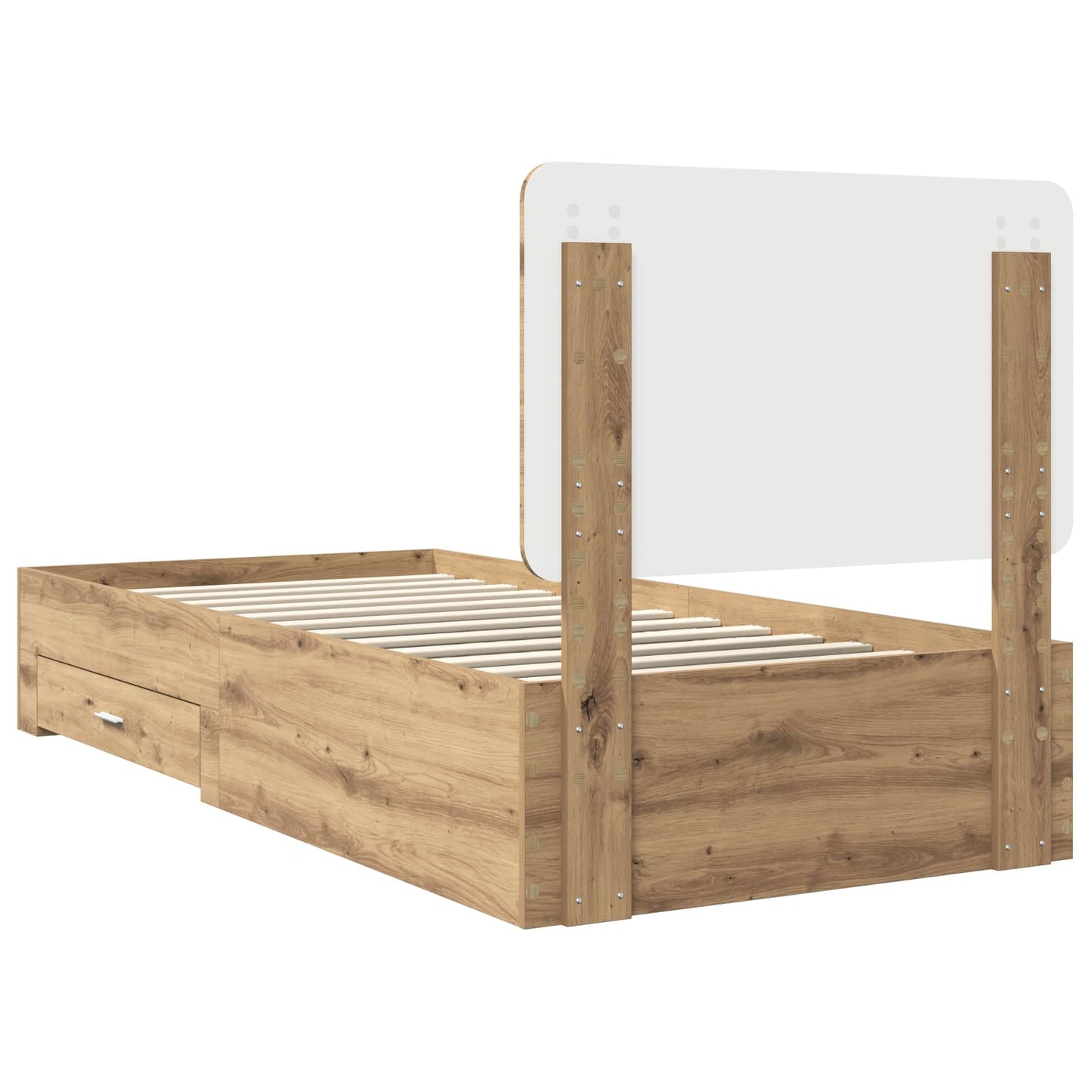 vidaXL Σκελετός Κρεβατιού Artisan Oak 90 x 190 cm Επεξεργασμένο ξύλο