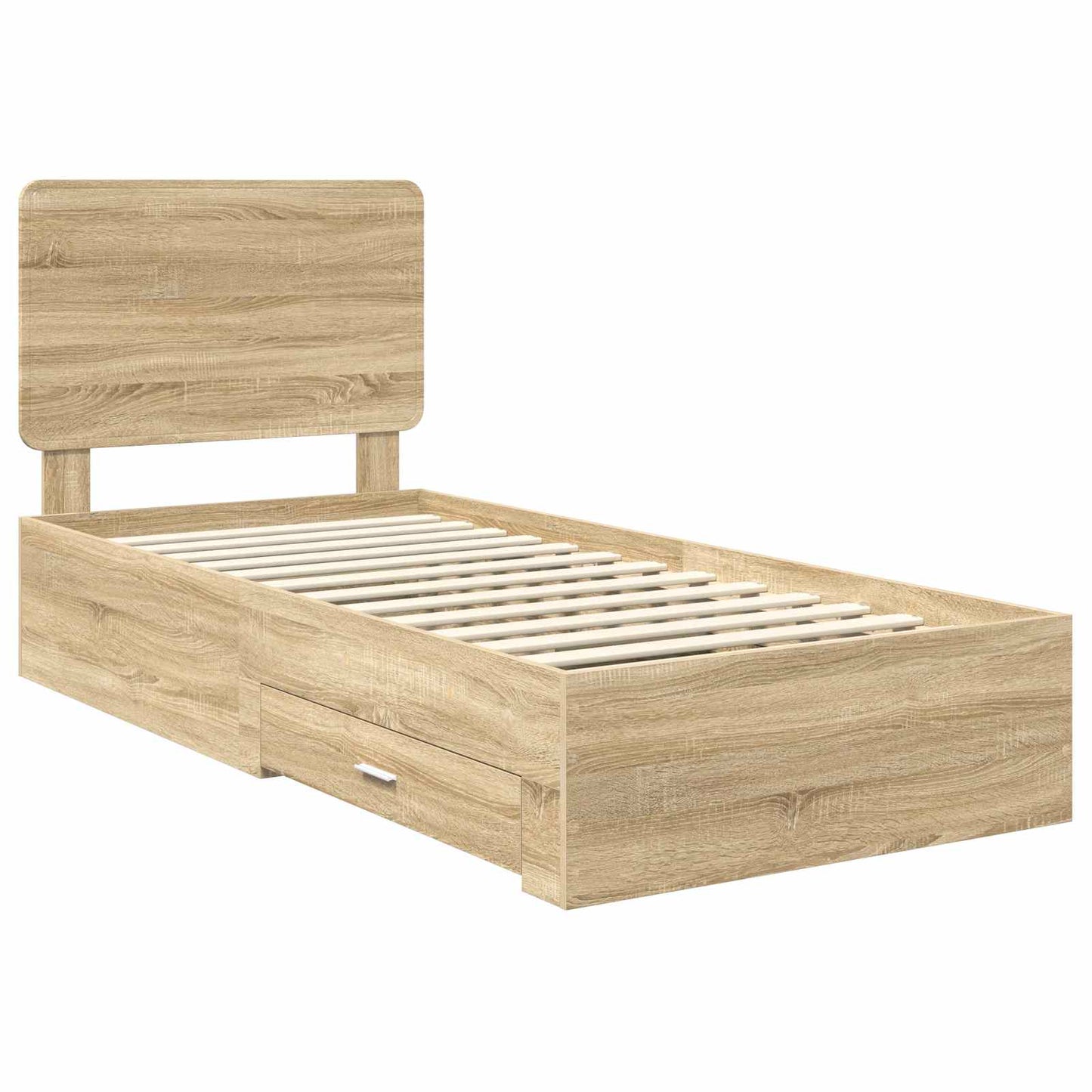 vidaXL Σκελετός Κρεβατιού Δρύς Sonoma 75 x 190 cm Επεξεργασμένο ξύλο
