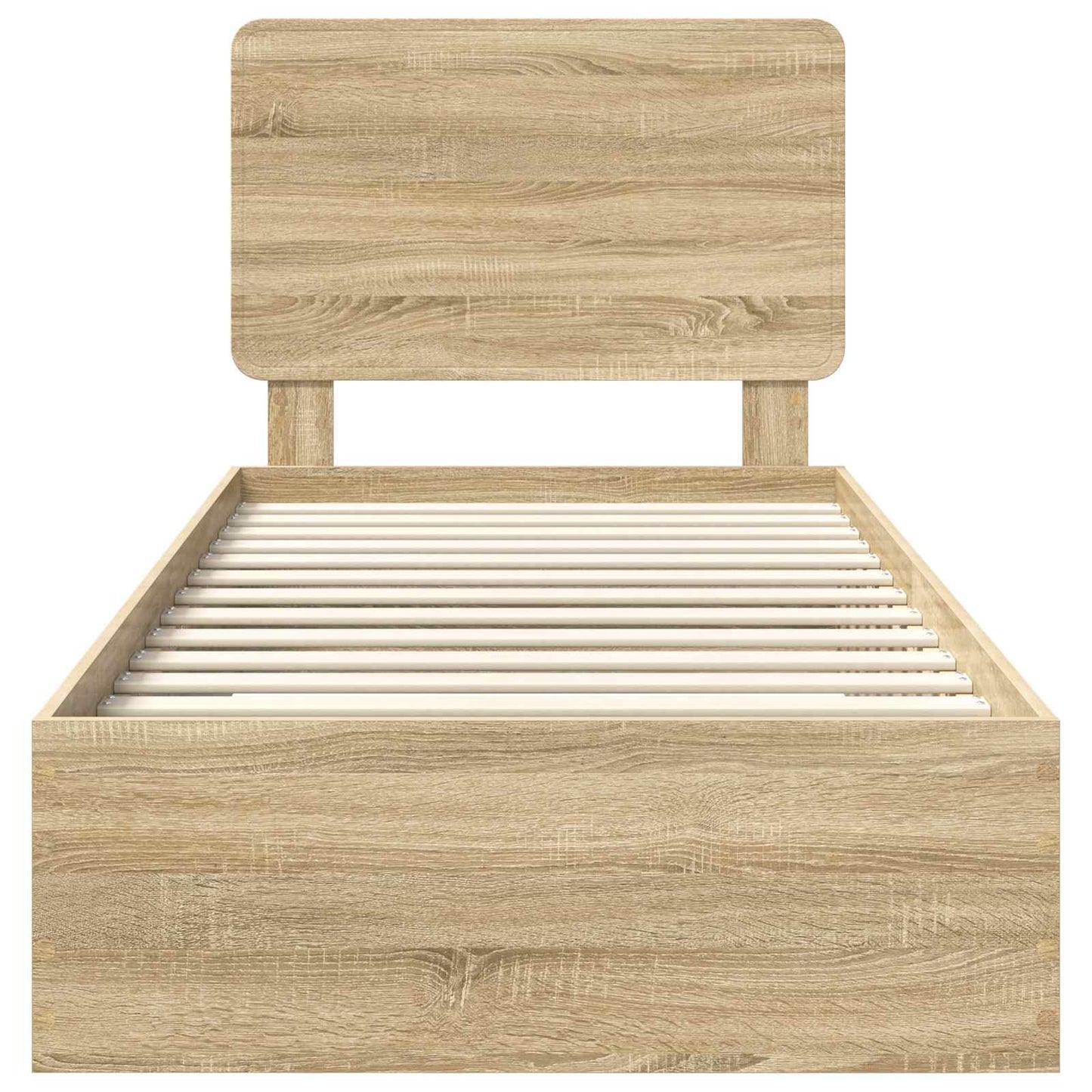 vidaXL Σκελετός Κρεβατιού Δρύς Sonoma 75 x 190 cm Επεξεργασμένο ξύλο
