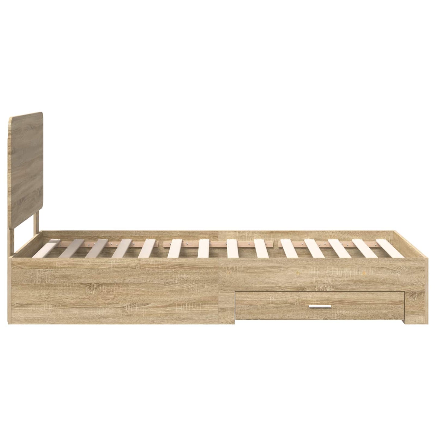 vidaXL Σκελετός Κρεβατιού Δρύς Sonoma 75 x 190 cm Επεξεργασμένο ξύλο