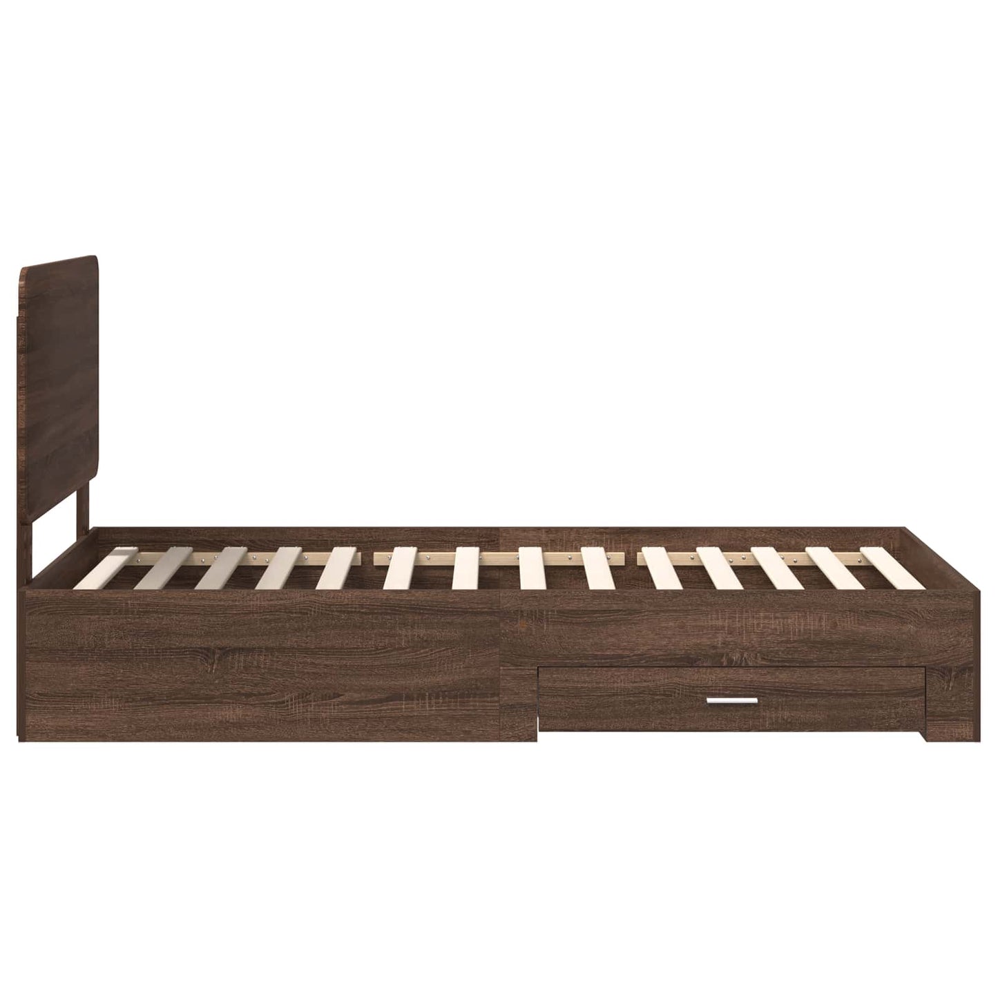 vidaXL Σκελετός Κρεβατιού Καφέ δρυς 75 x 190 cm Επεξεργασμένο ξύλο