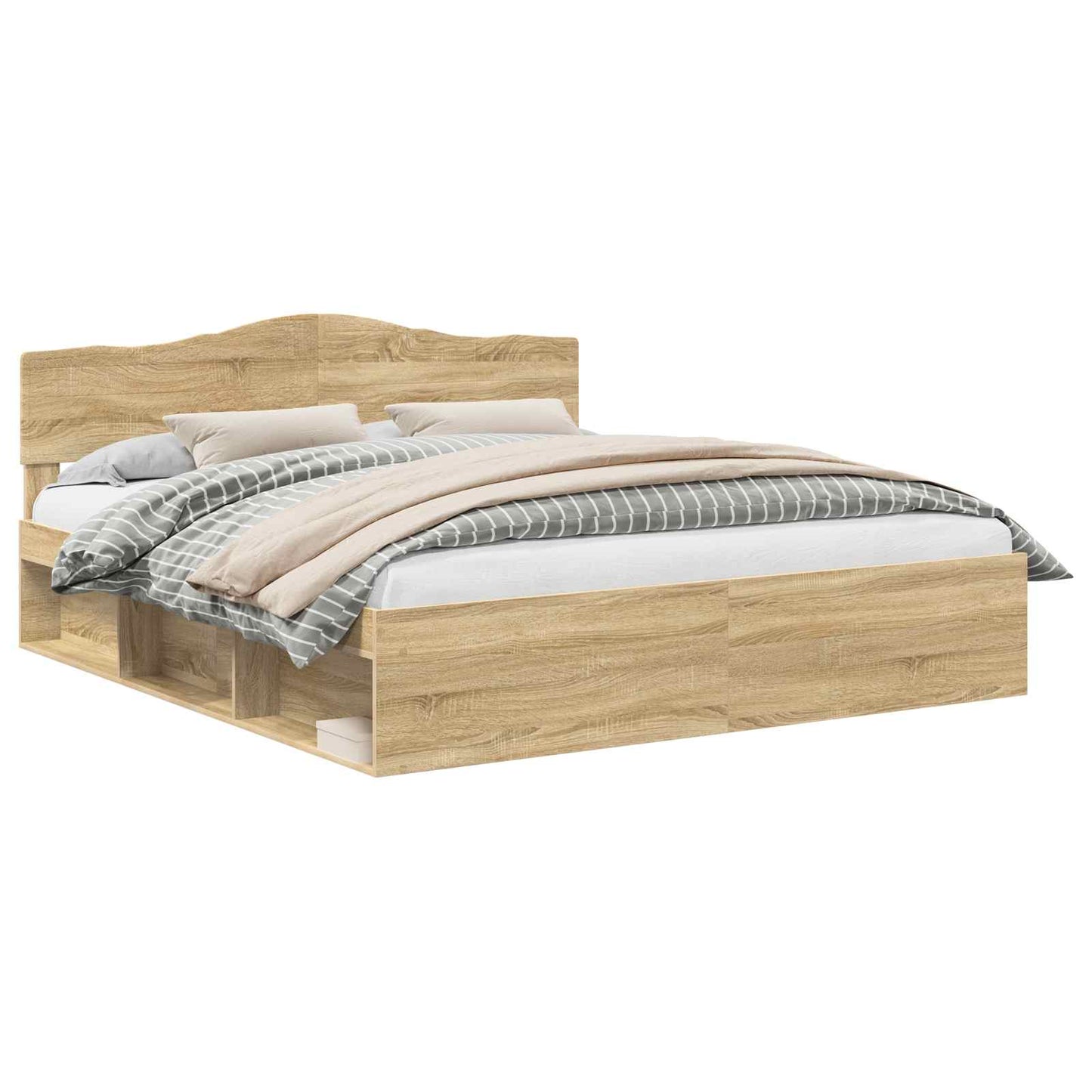 vidaXL Σκελετός Κρεβατιού Σονόμα 200 x 200 cm Στερεά ξυλεία πεύκου
