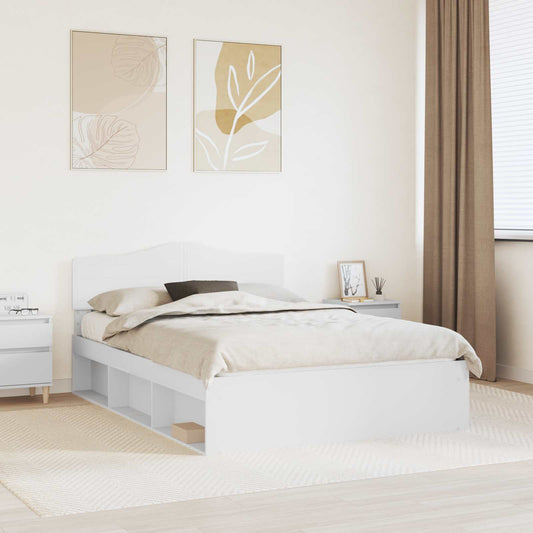 vidaXL Σκελετός Κρεβατιού Λευκό 160 x 200 cm Στερεά ξυλεία πεύκου