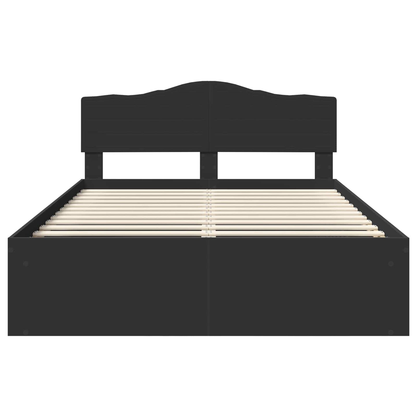vidaXL Σκελετός Κρεβατιού Μαύρο 160 x 200 cm Στερεά ξυλεία πεύκου