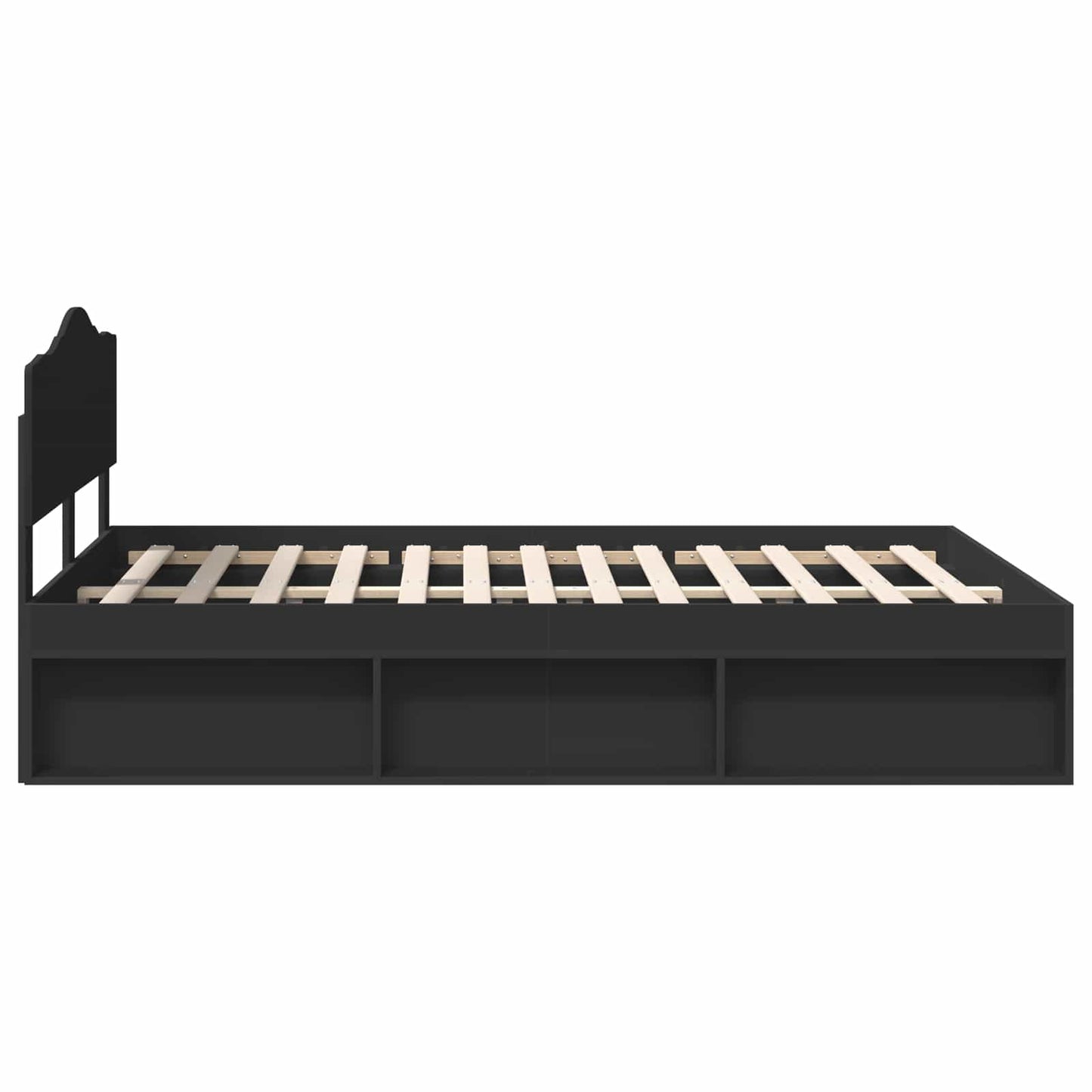 vidaXL Σκελετός Κρεβατιού Μαύρο 160 x 200 cm Στερεά ξυλεία πεύκου