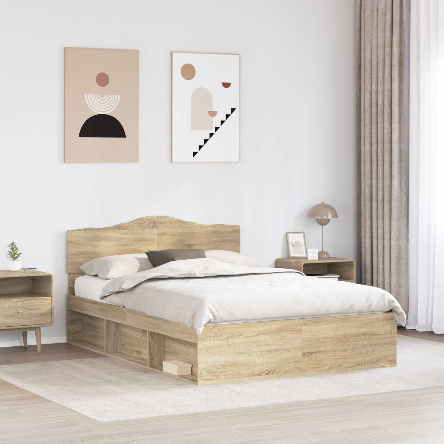vidaXL Σκελετός Κρεβατιού Σονόμα 160 x 200 cm Στερεά ξυλεία πεύκου