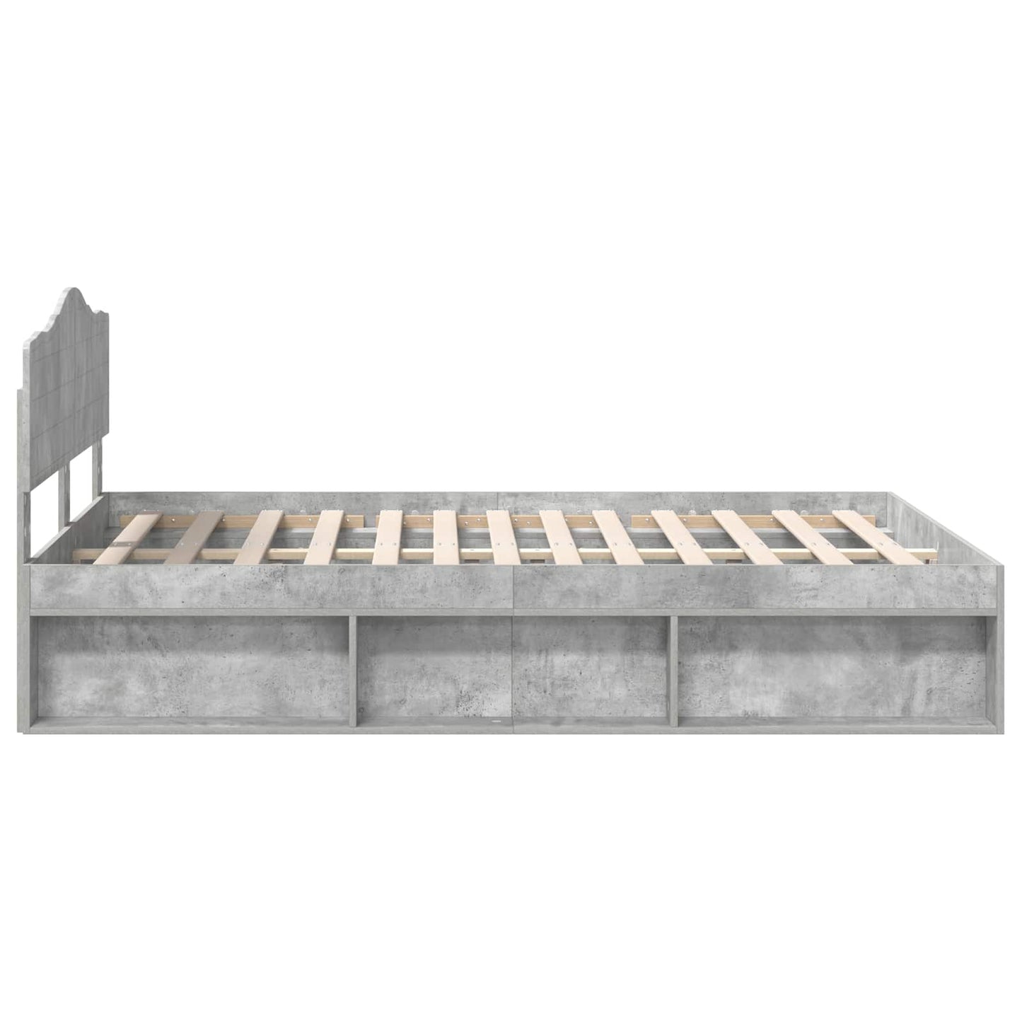 vidaXL Σκελετός Κρεβατιού Σκυρόδεμα 140 x 200 cm Στερεά ξυλεία πεύκου