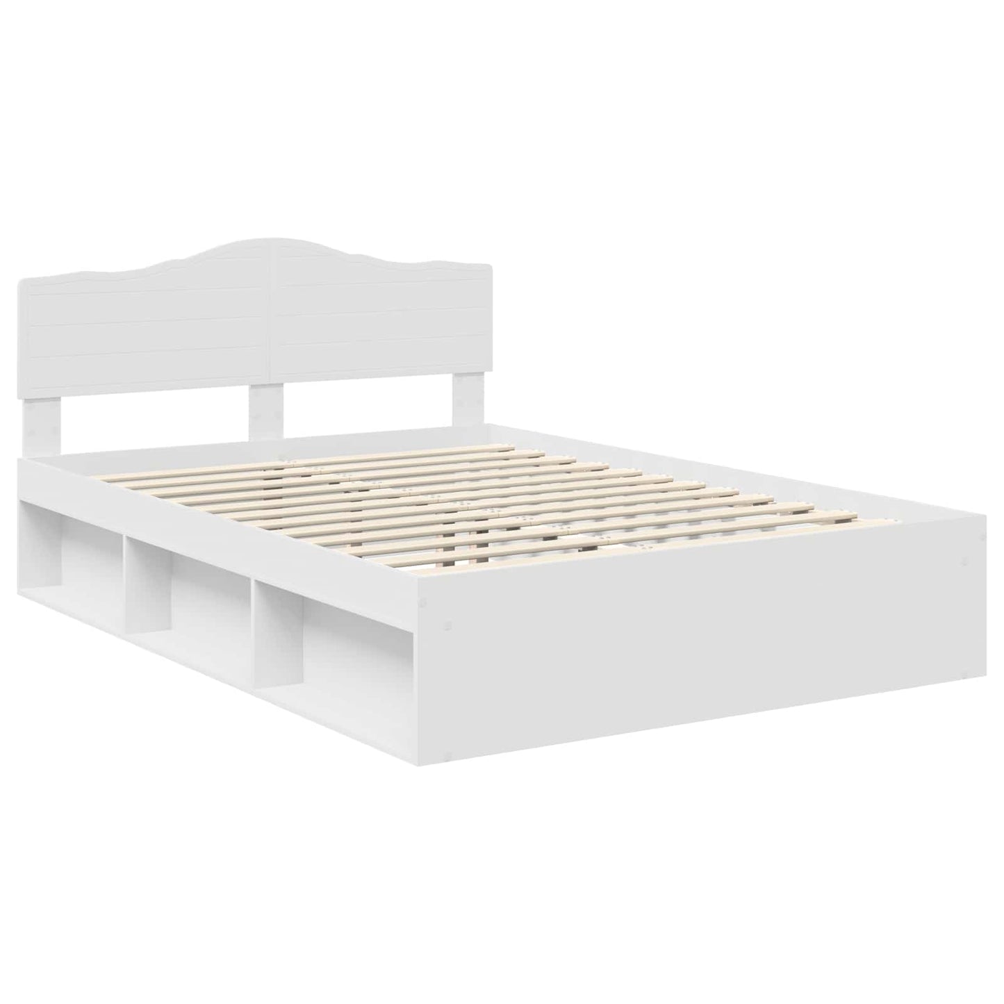 vidaXL Σκελετός Κρεβατιού Λευκό 140 x 190 cm Στερεά ξυλεία πεύκου