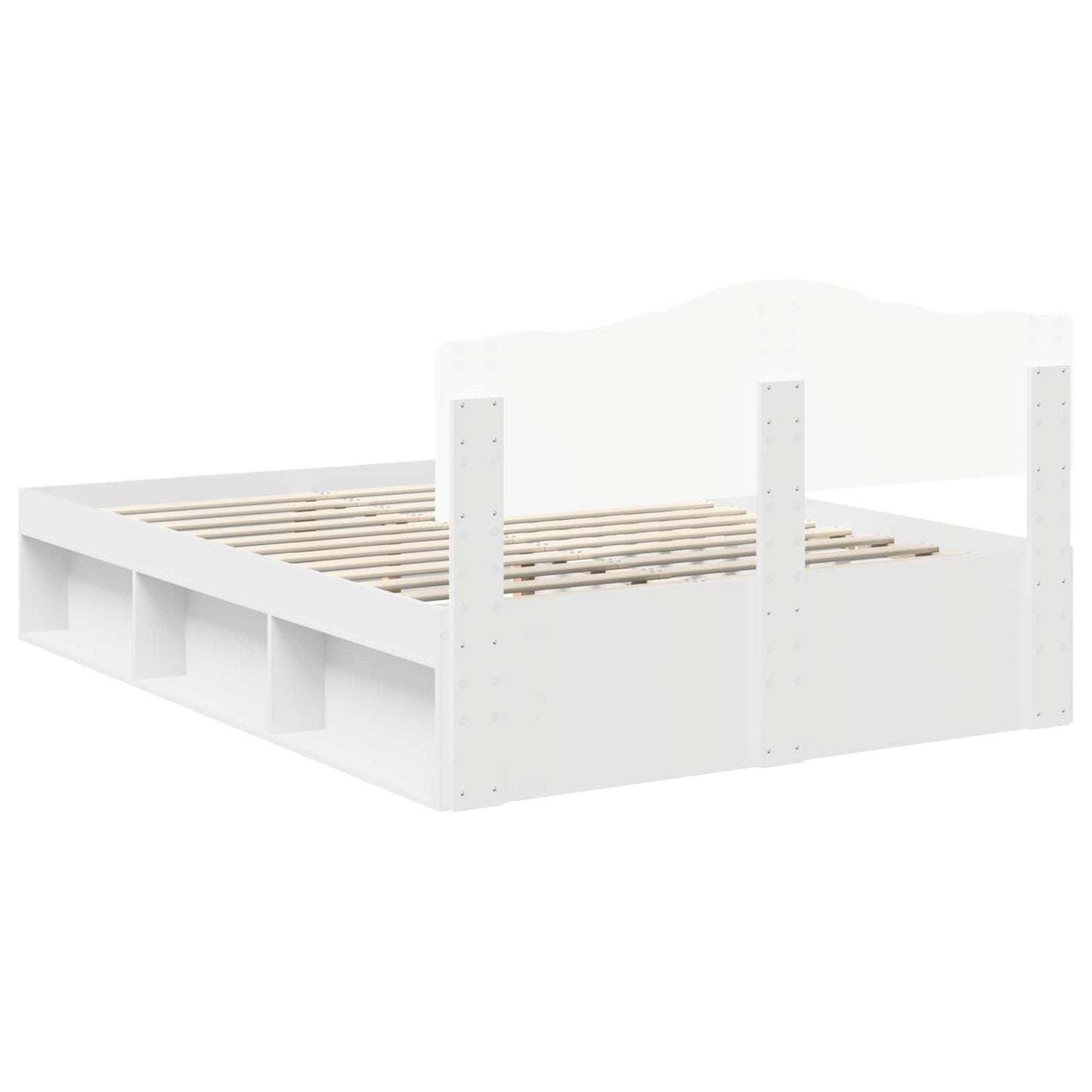 vidaXL Σκελετός Κρεβατιού Λευκό 140 x 190 cm Στερεά ξυλεία πεύκου