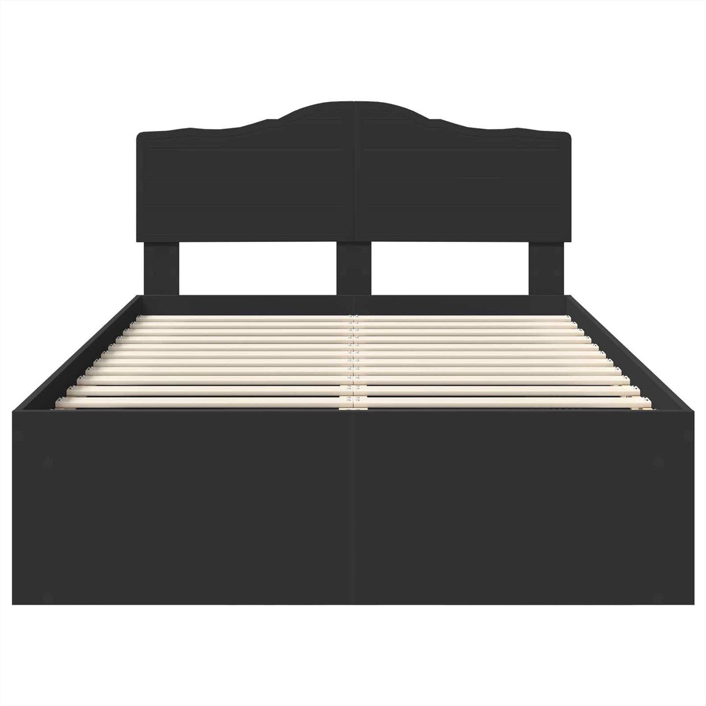 vidaXL Σκελετός Κρεβατιού Μαύρο 135 x 190 cm Στερεά ξυλεία πεύκου