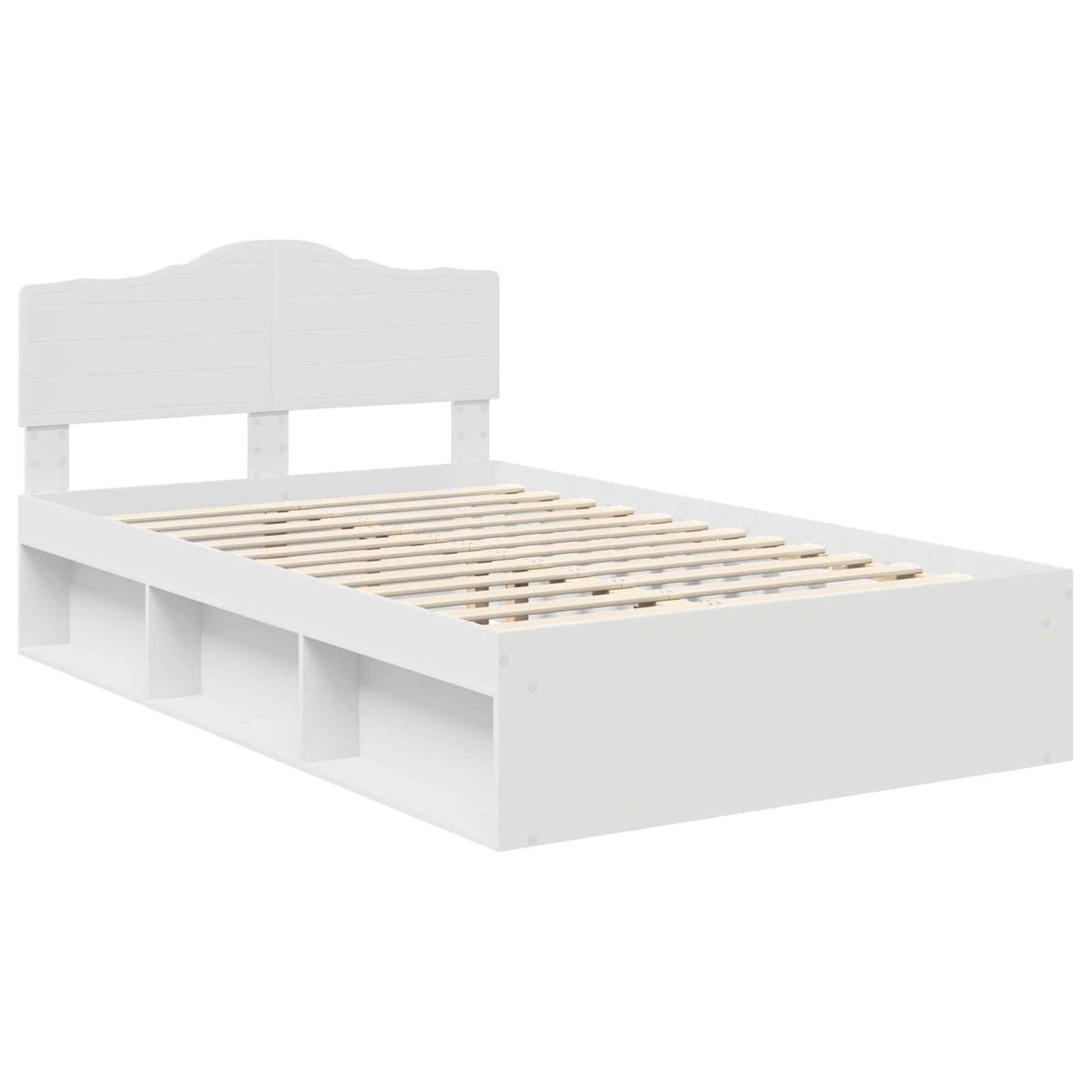 vidaXL Σκελετός Κρεβατιού Λευκό 120 x 200 cm Στερεά ξυλεία πεύκου