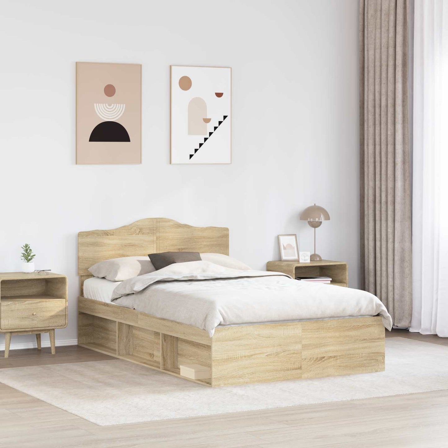 vidaXL Σκελετός Κρεβατιού Σονόμα 120 x 200 cm Στερεά ξυλεία πεύκου