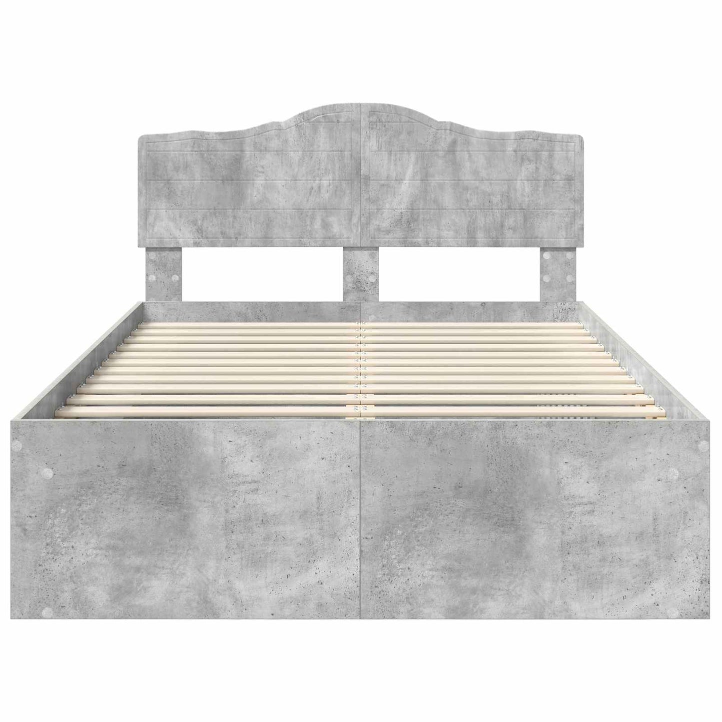 vidaXL Σκελετός Κρεβατιού Σκυρόδεμα 120 x 200 cm Στερεά ξυλεία πεύκου