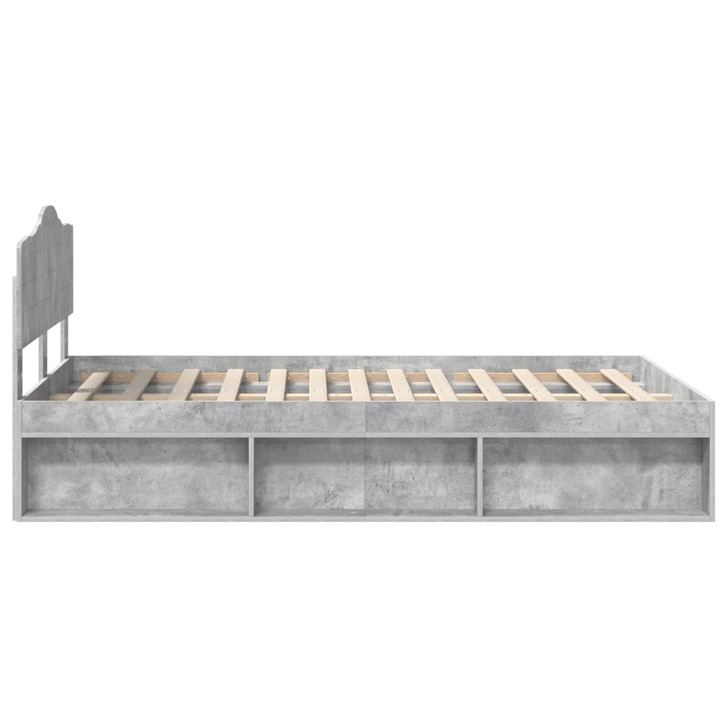 vidaXL Σκελετός Κρεβατιού Σκυρόδεμα 120 x 200 cm Στερεά ξυλεία πεύκου