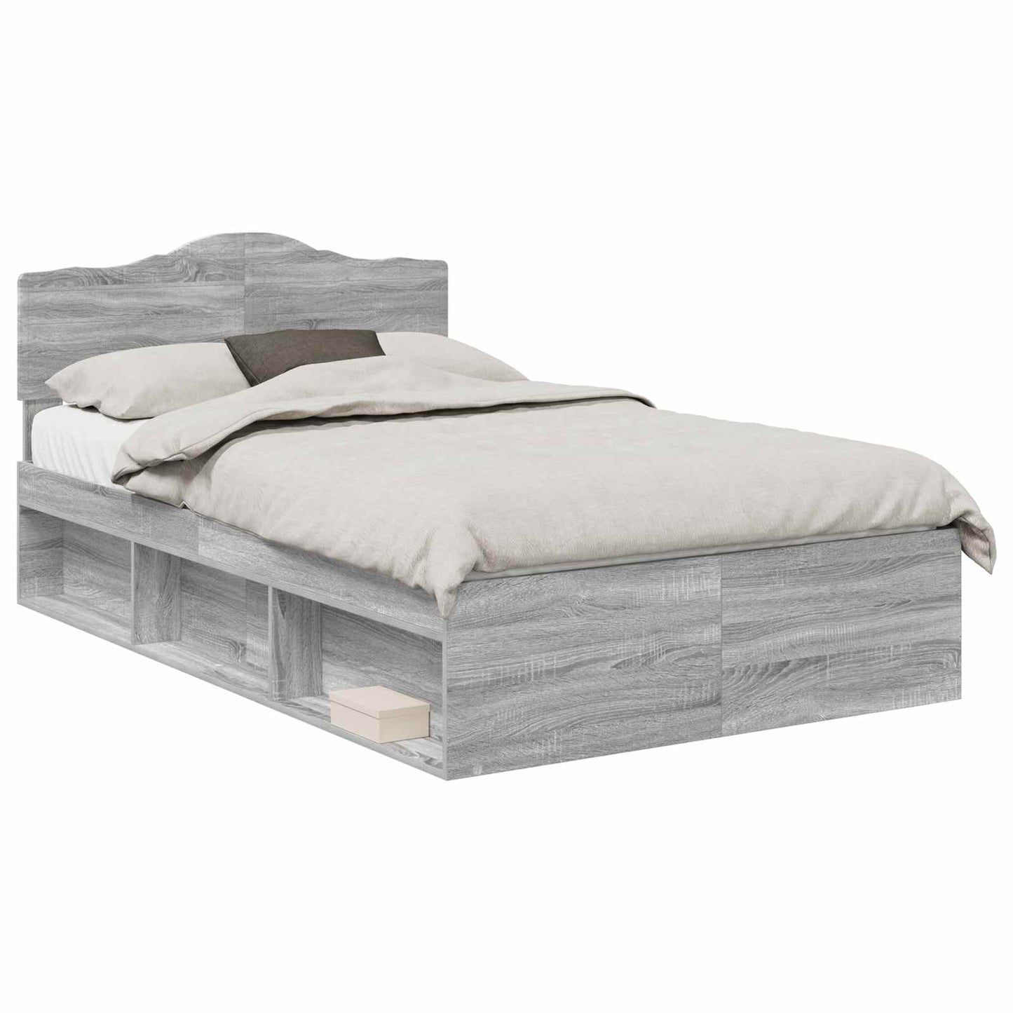 vidaXL Σκελετός Κρεβατιού Γκρι Sonoma 120 x 190 cm