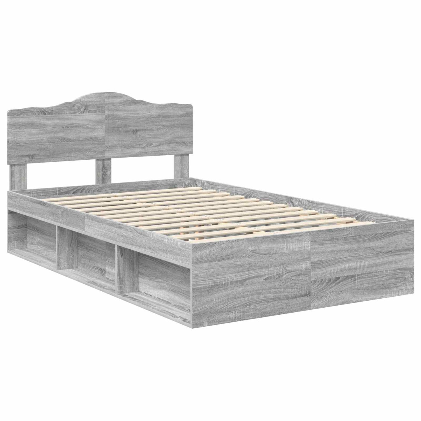 vidaXL Σκελετός Κρεβατιού Γκρι Sonoma 120 x 190 cm