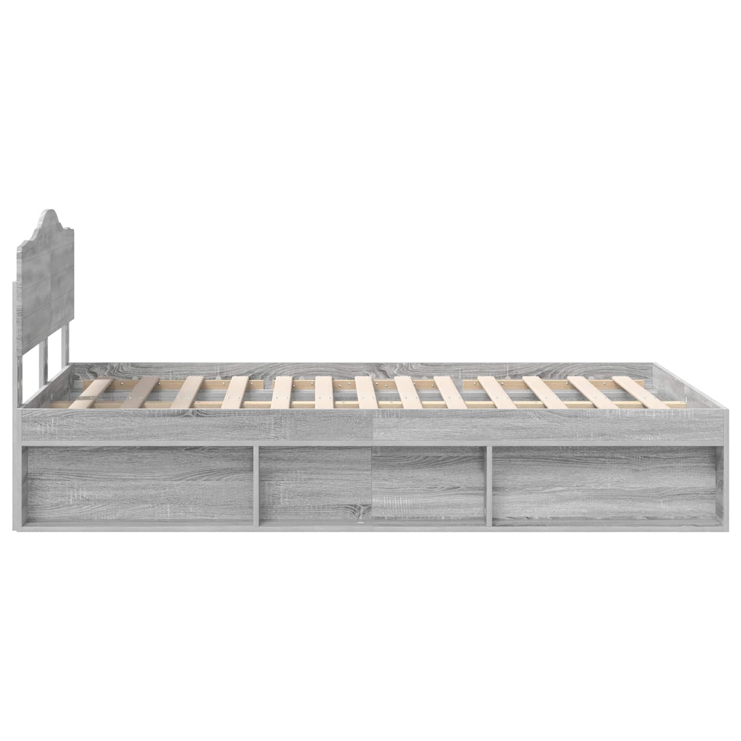 vidaXL Σκελετός Κρεβατιού Γκρι Sonoma 120 x 190 cm