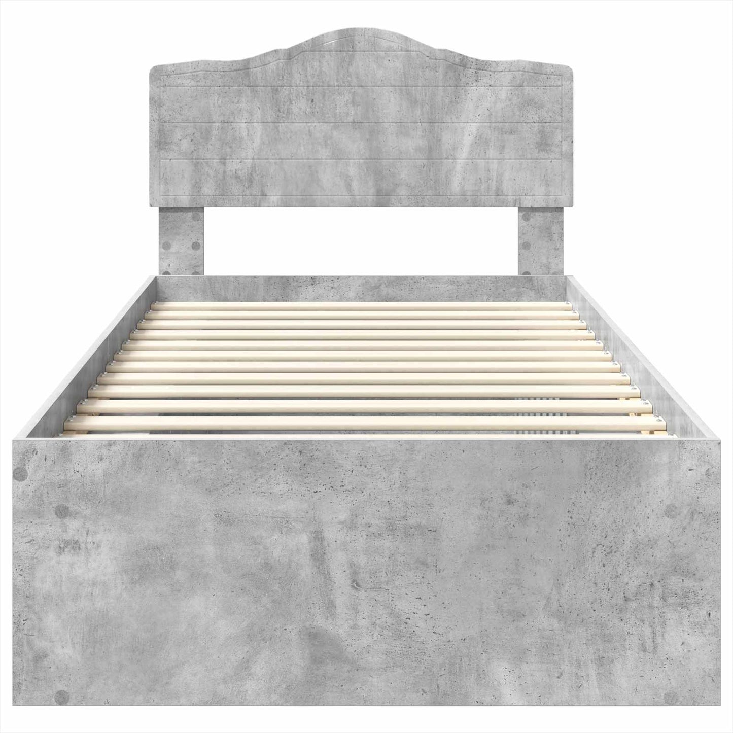 vidaXL Σκελετός Κρεβατιού Σκυρόδεμα 90 x 200 cm Στερεά ξυλεία πεύκου
