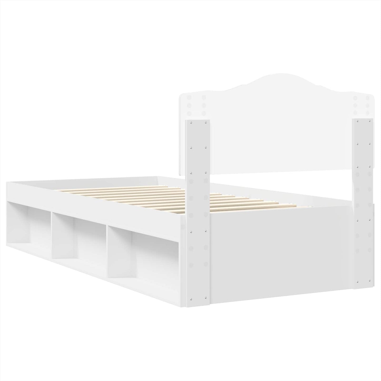 vidaXL Σκελετός Κρεβατιού Λευκό 90 x 190 cm Στερεά ξυλεία πεύκου
