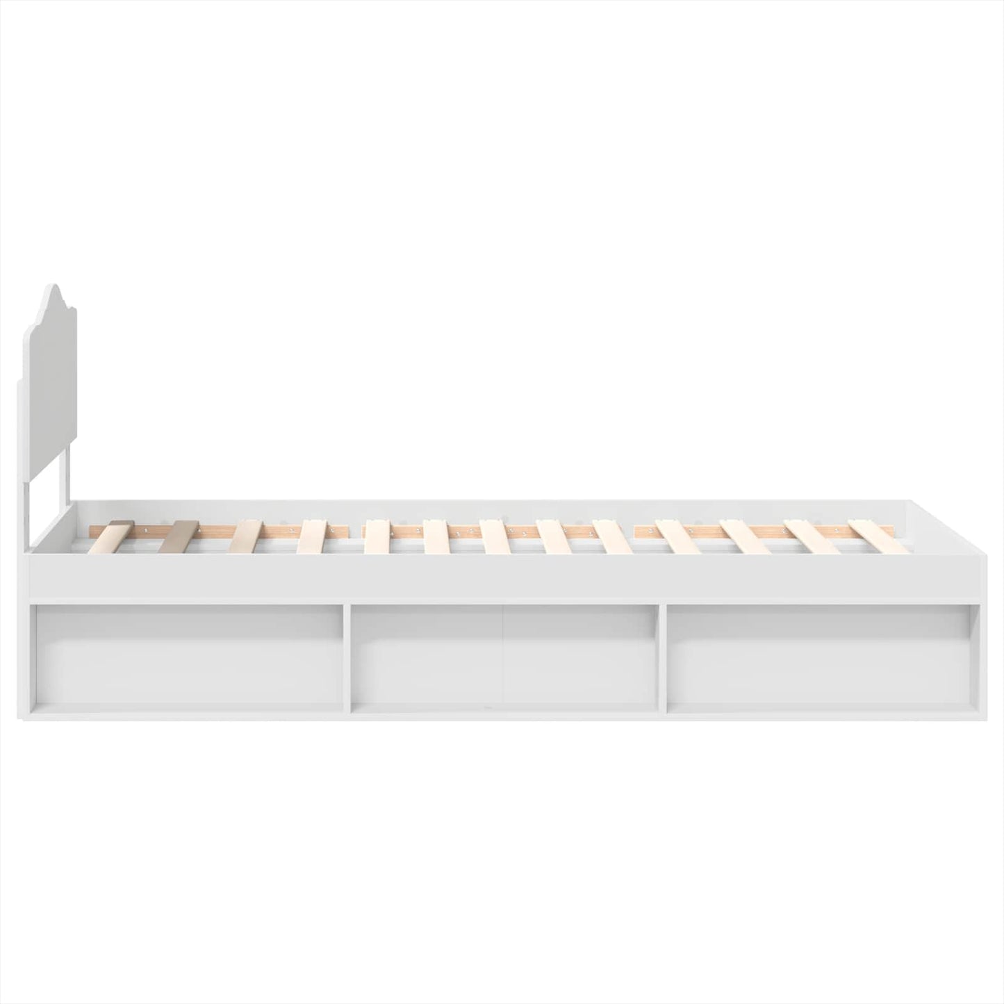 vidaXL Σκελετός Κρεβατιού Λευκό 90 x 190 cm Στερεά ξυλεία πεύκου