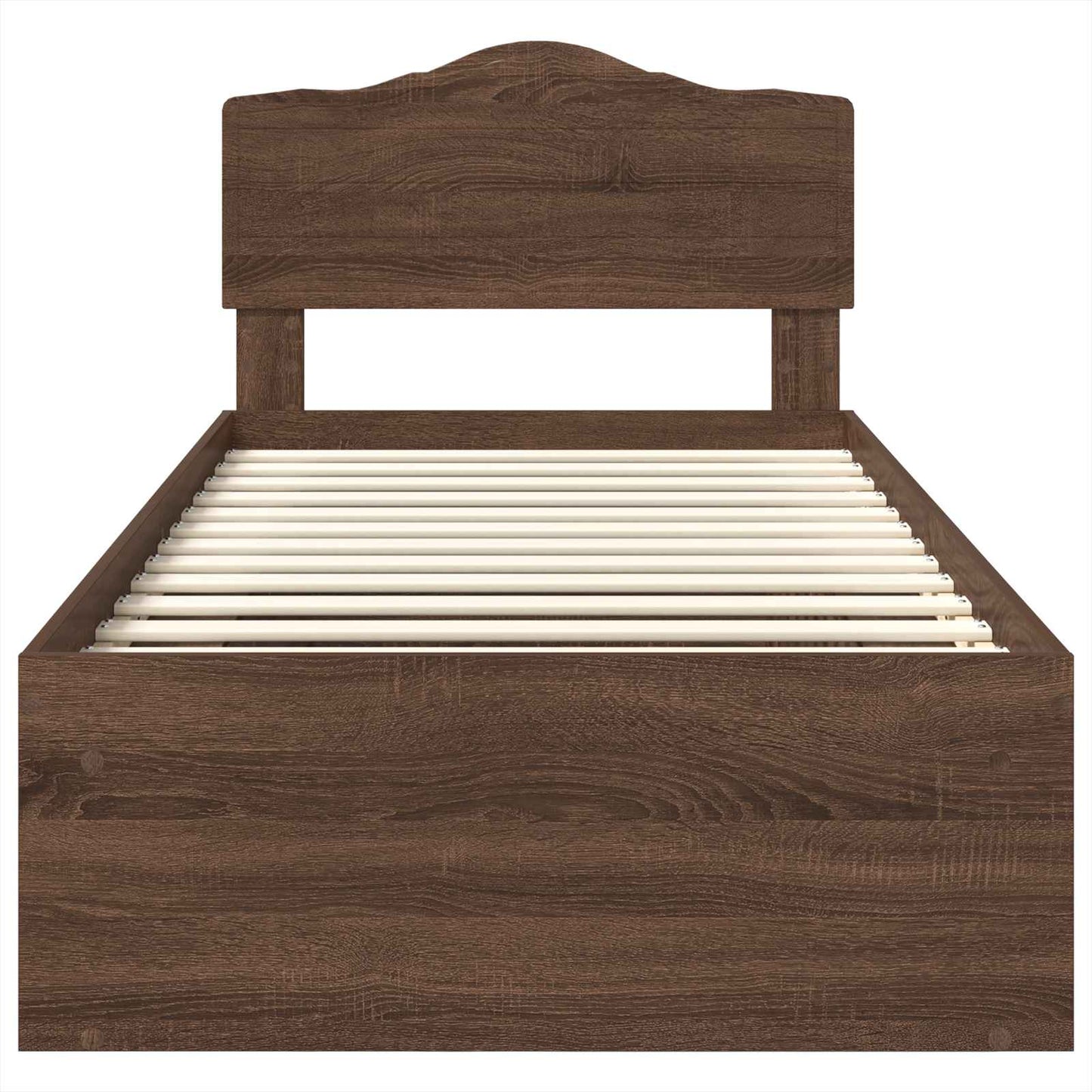 vidaXL Σκελετός Κρεβατιού Καφέ δρυς 90 x 190 cm Στερεά ξυλεία πεύκου