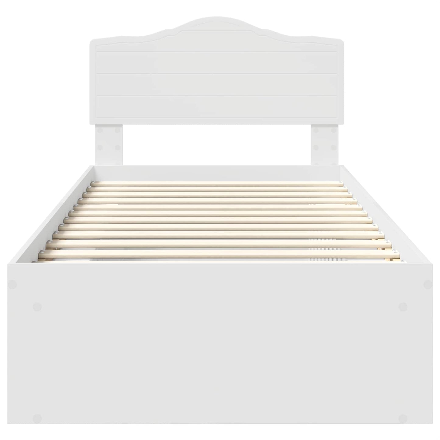 vidaXL Σκελετός Κρεβατιού Λευκό 75 x 190 cm Στερεά ξυλεία πεύκου