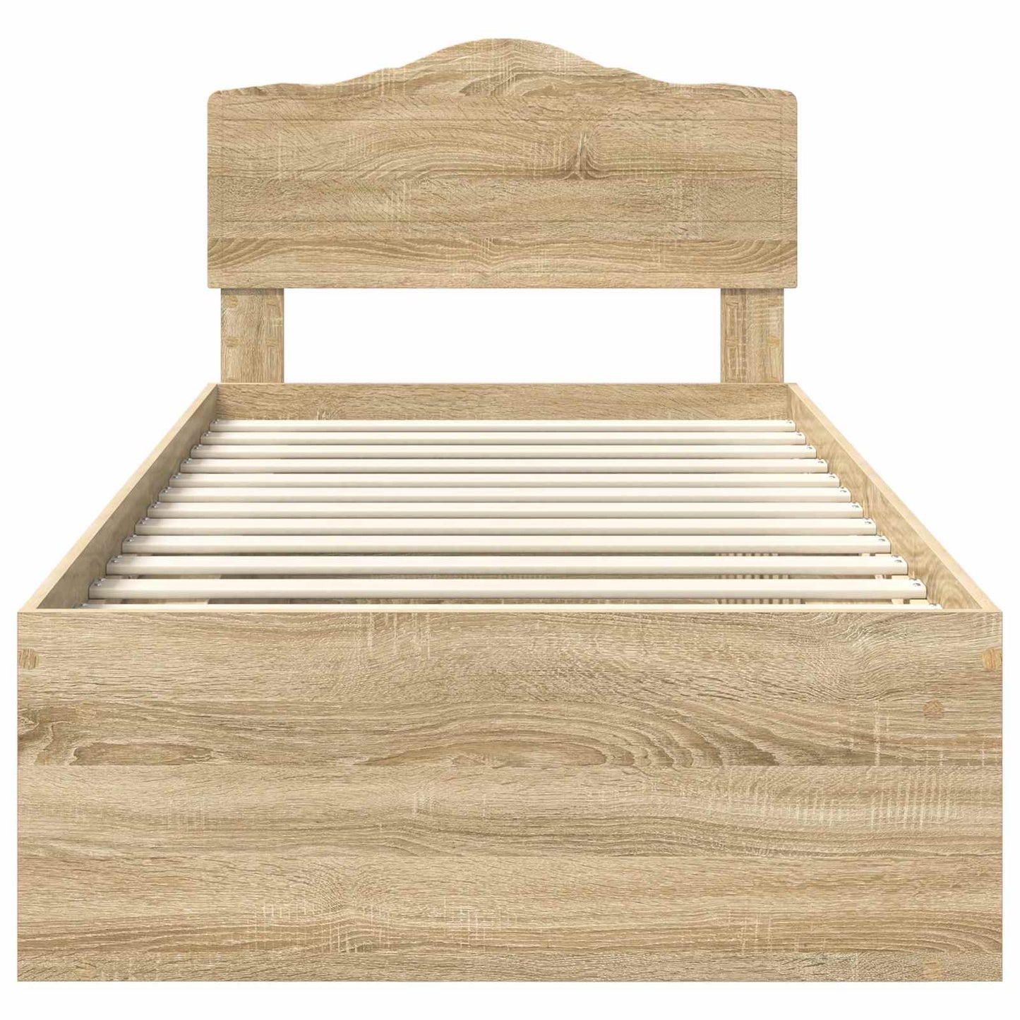 vidaXL Σκελετός Κρεβατιού Δρύς Sonoma 75 x 190 cm Στερεά ξυλεία πεύκου