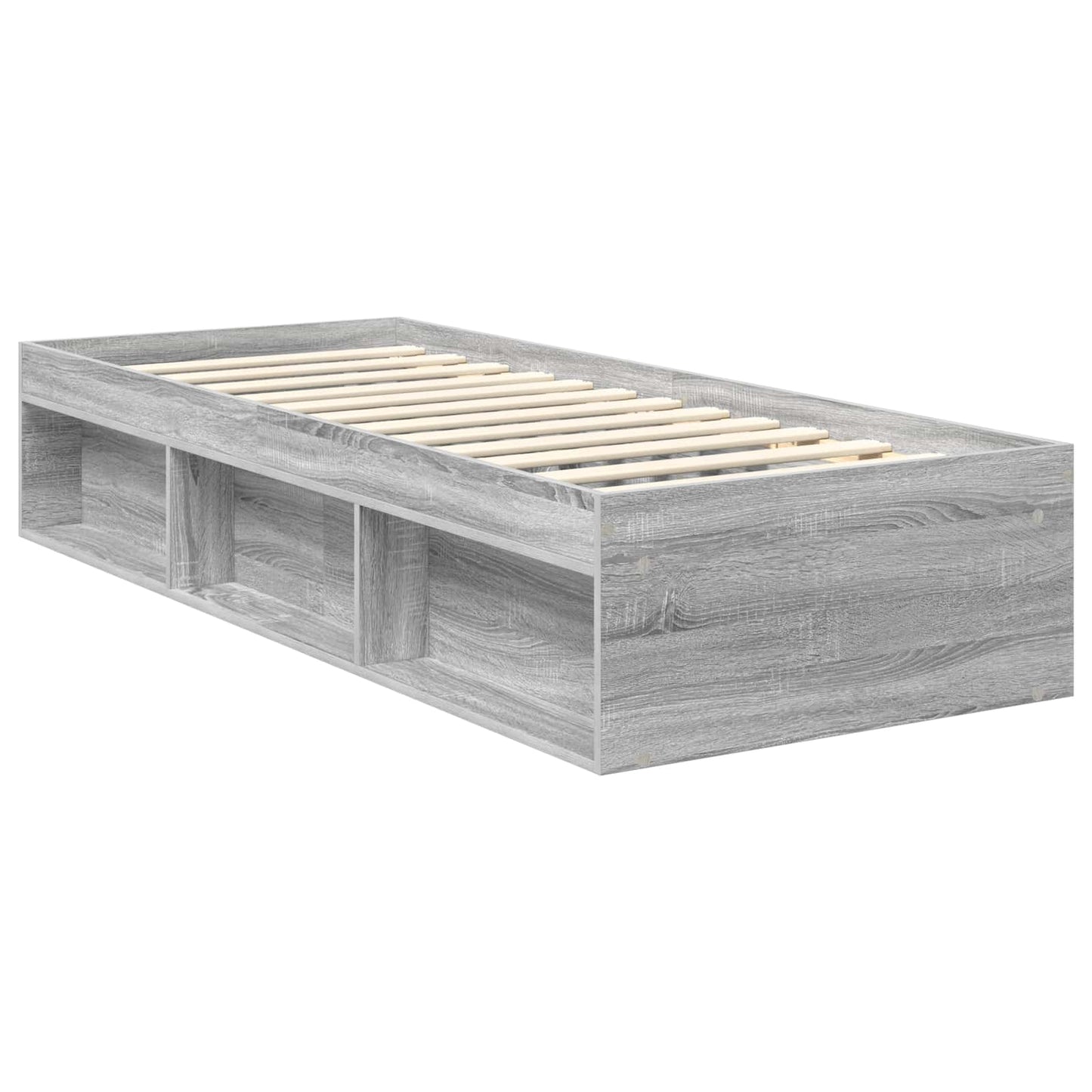 vidaXL Σκελετός Κρεβατιού Γκρι Sonoma 75 x 190 cm Στερεά ξυλεία πεύκου