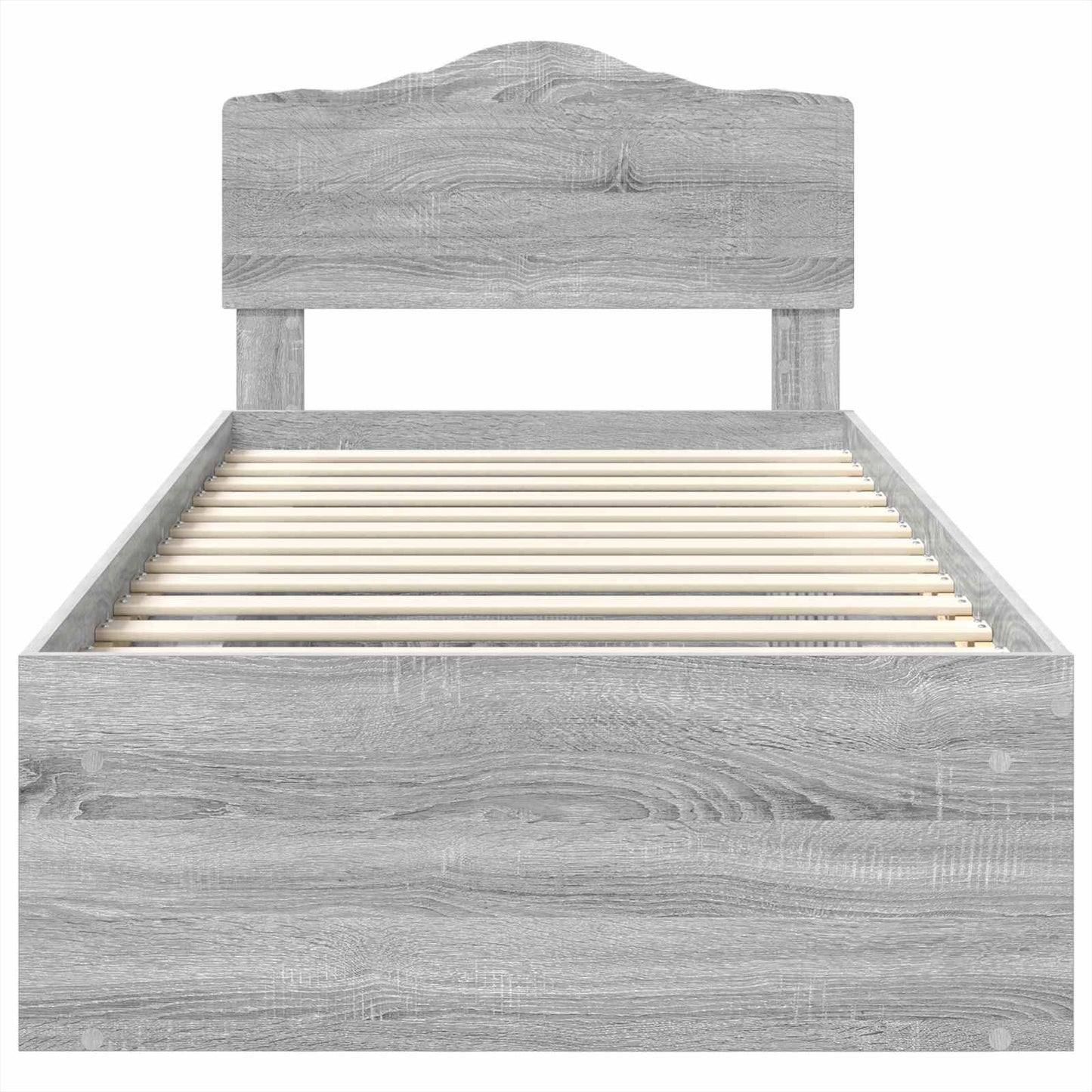 vidaXL Σκελετός Κρεβατιού Γκρι Sonoma 75 x 190 cm Στερεά ξυλεία πεύκου