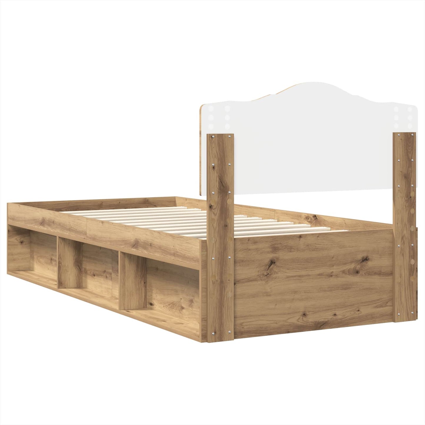 vidaXL Σκελετός Κρεβατιού Artisan Δρυς 75 x 190 cm